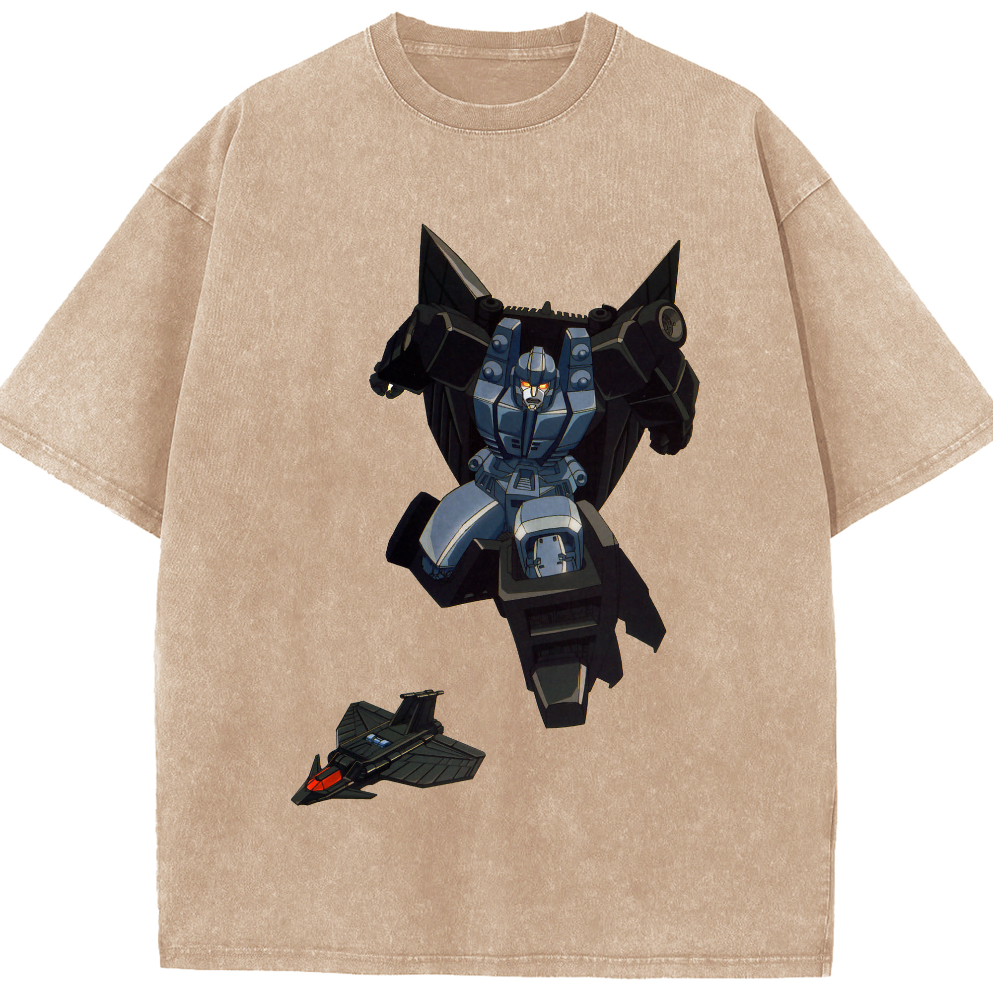 （画像用）  綿100% ヴィンテージ風 半袖Tシャツ（フロントプリント）