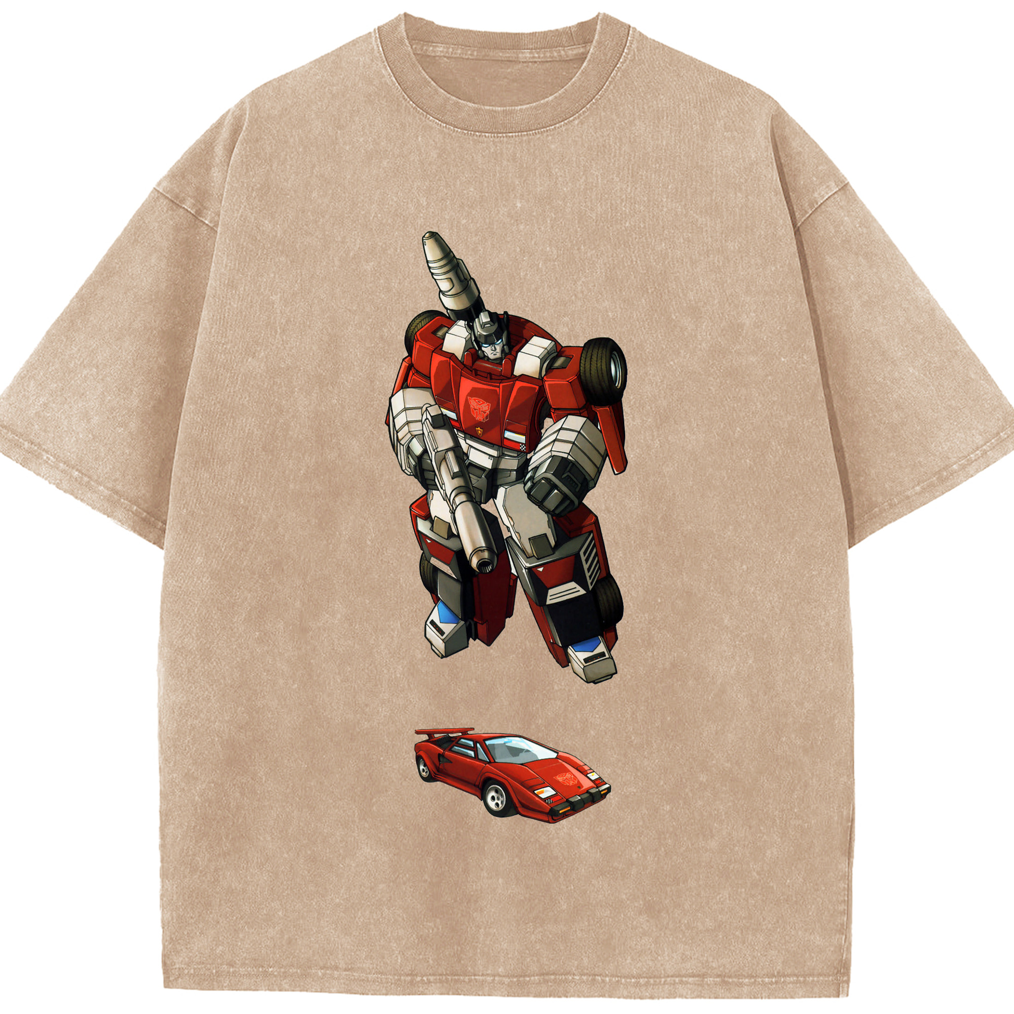 （画像用）  綿100% ヴィンテージ風 半袖Tシャツ（フロントプリント）
