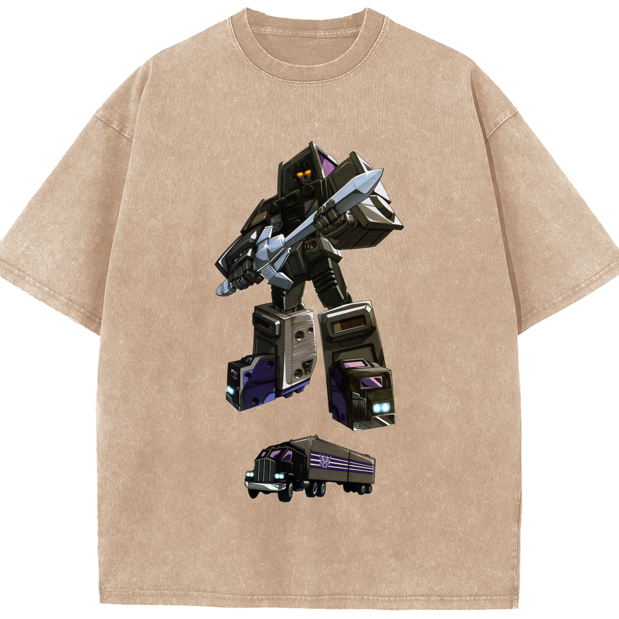 （画像用）  綿100% ヴィンテージ風 半袖Tシャツ（フロントプリント）