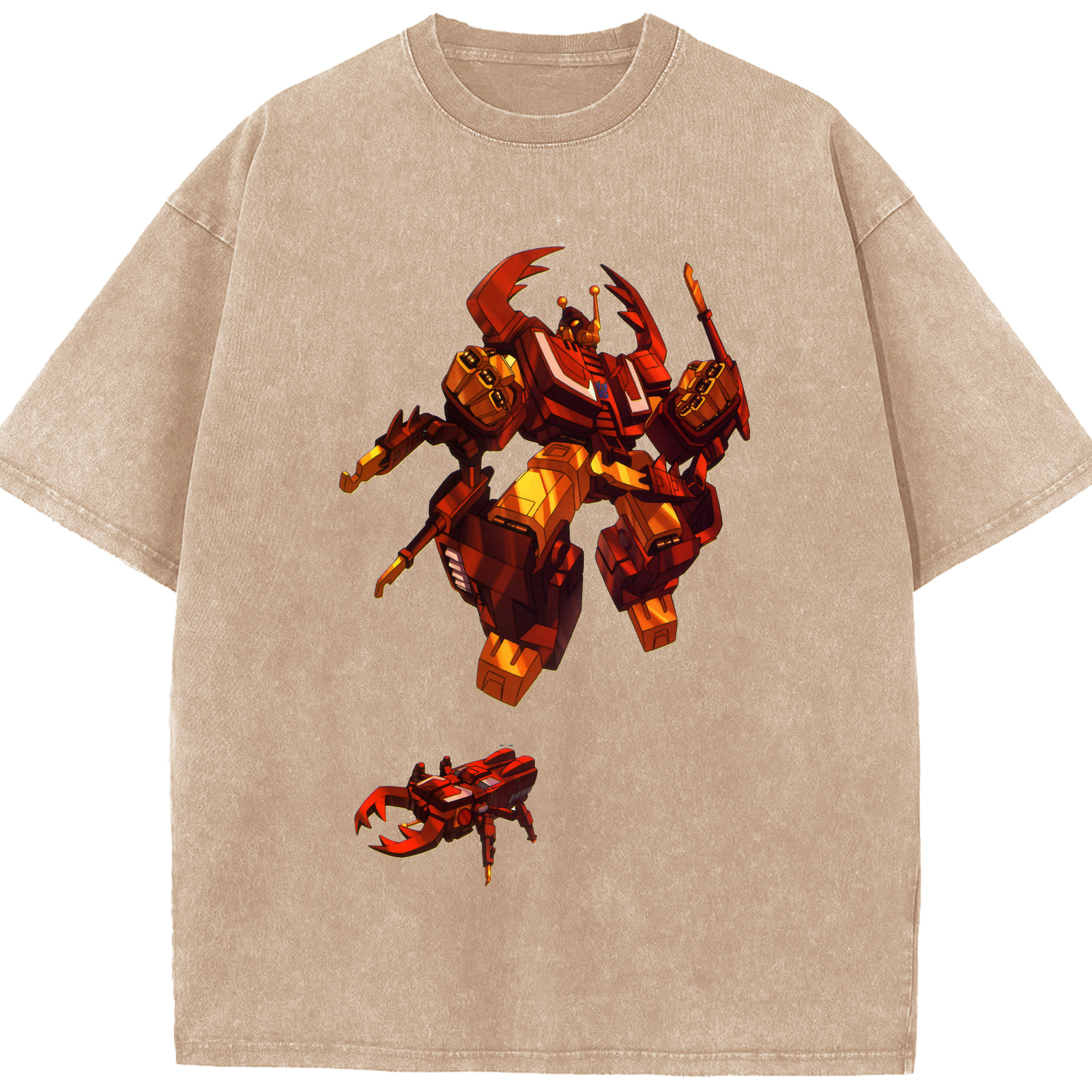 （画像用）  綿100% ヴィンテージ風 半袖Tシャツ（フロントプリント）