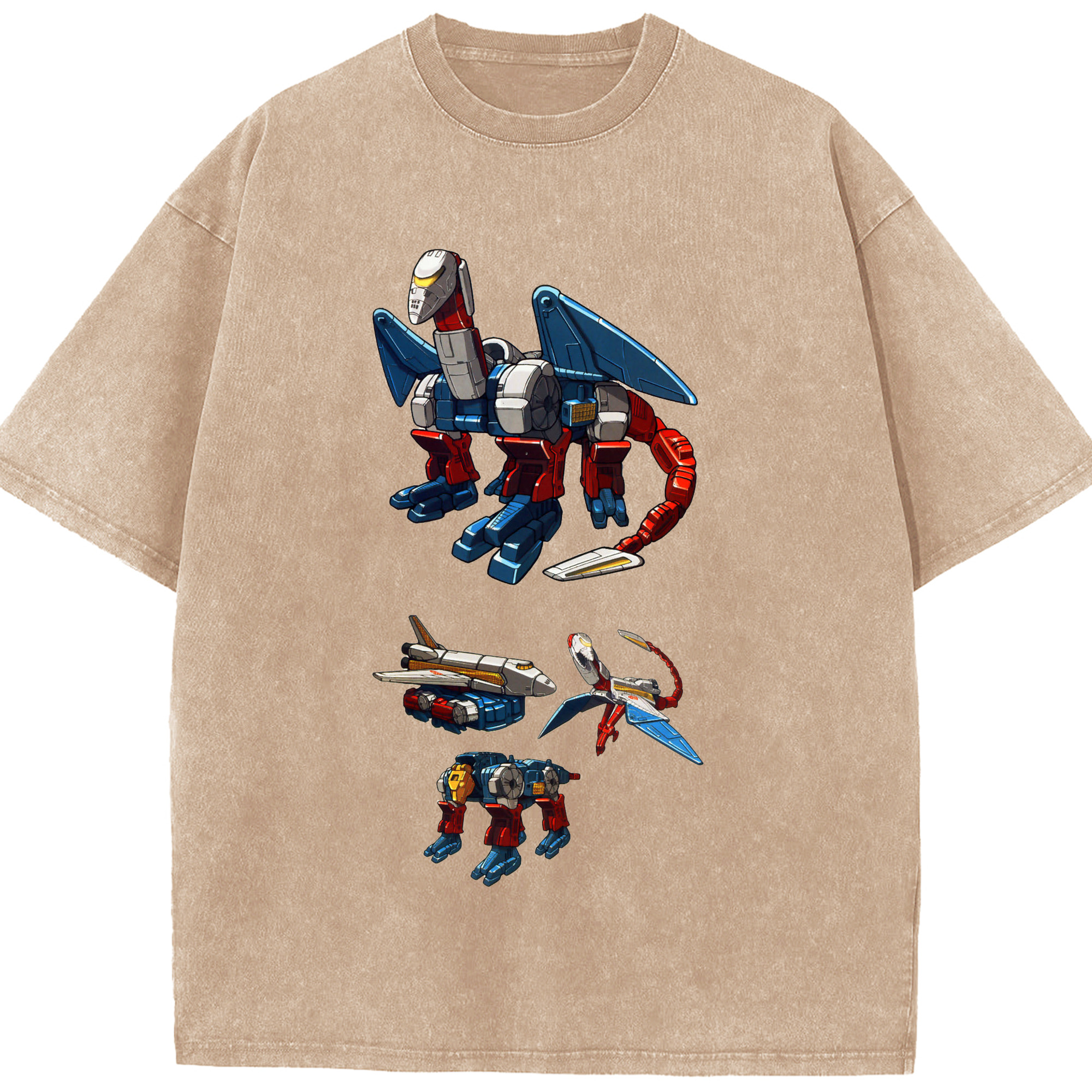 （画像用）  綿100% ヴィンテージ風 半袖Tシャツ（フロントプリント）
