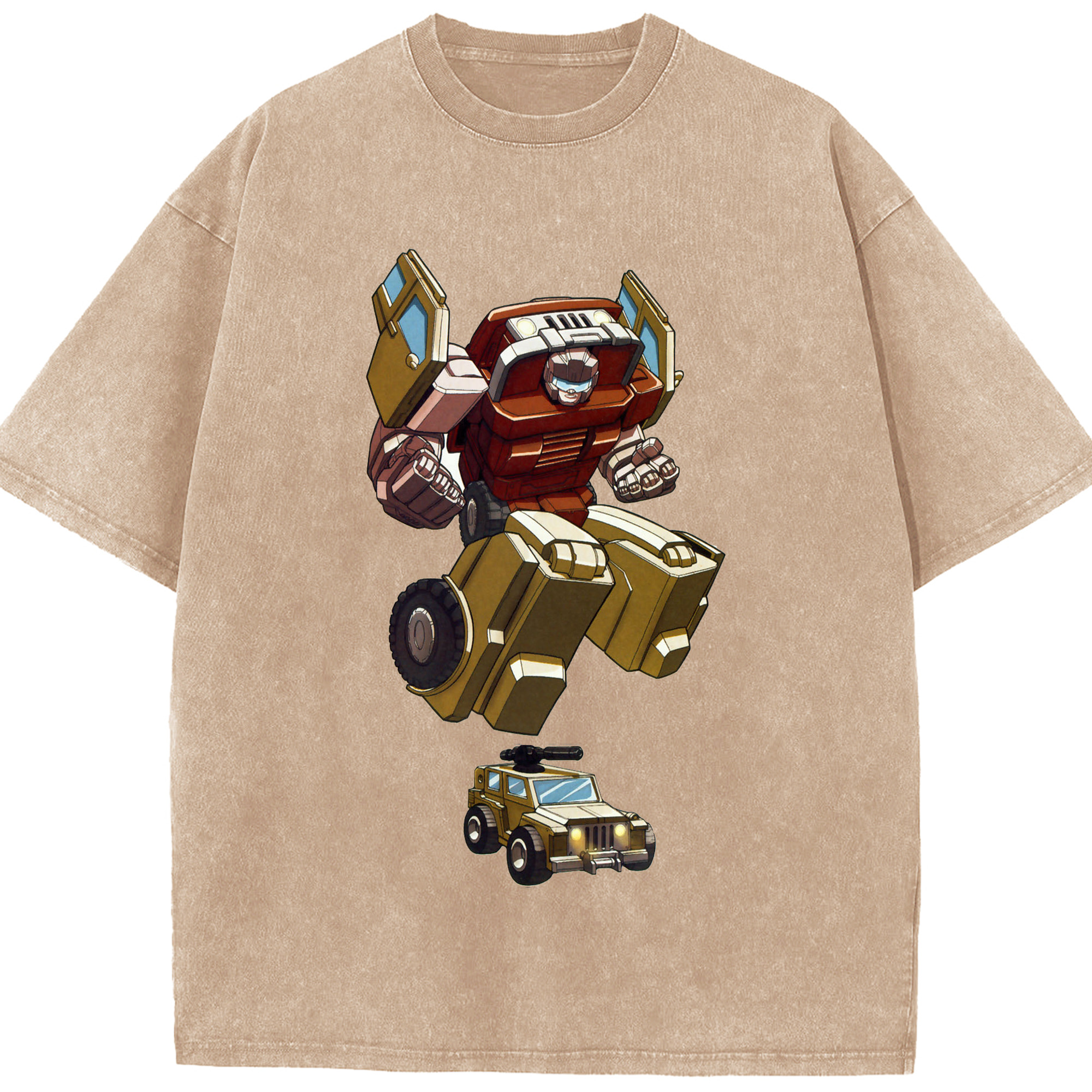 （画像用）  綿100% ヴィンテージ風 半袖Tシャツ（フロントプリント）