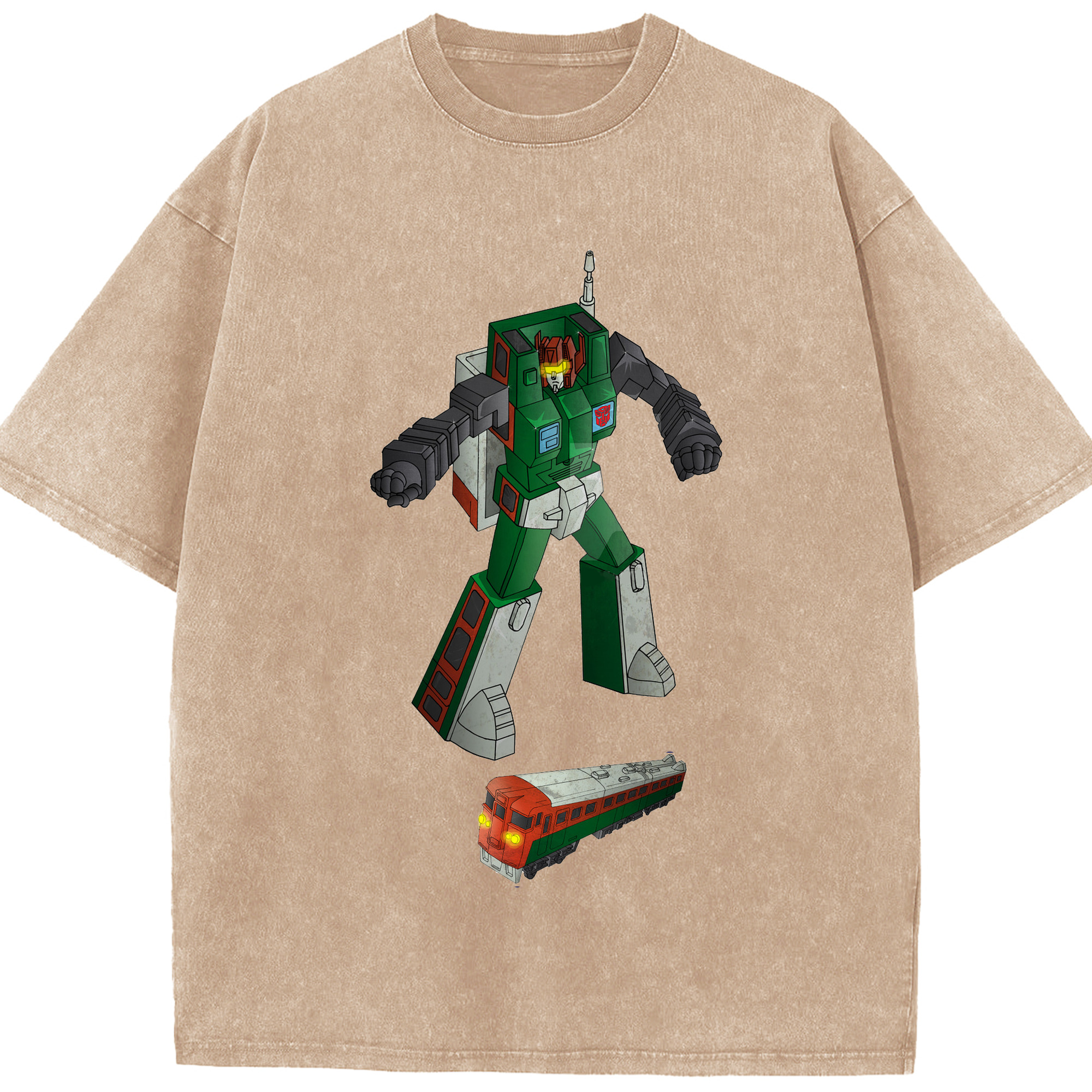 （画像用）  綿100% ヴィンテージ風 半袖Tシャツ（フロントプリント）