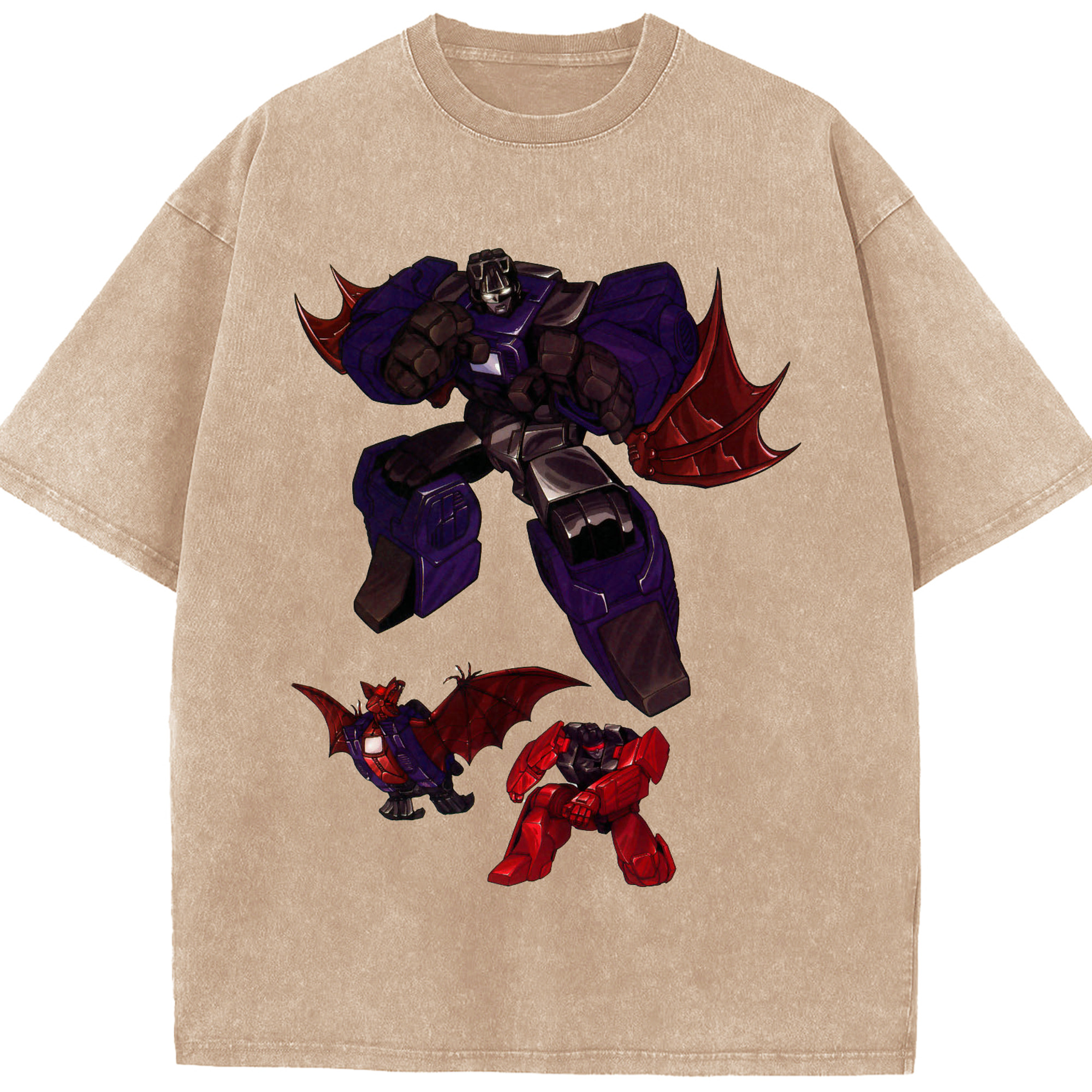 （画像用）  綿100% ヴィンテージ風 半袖Tシャツ（フロントプリント）