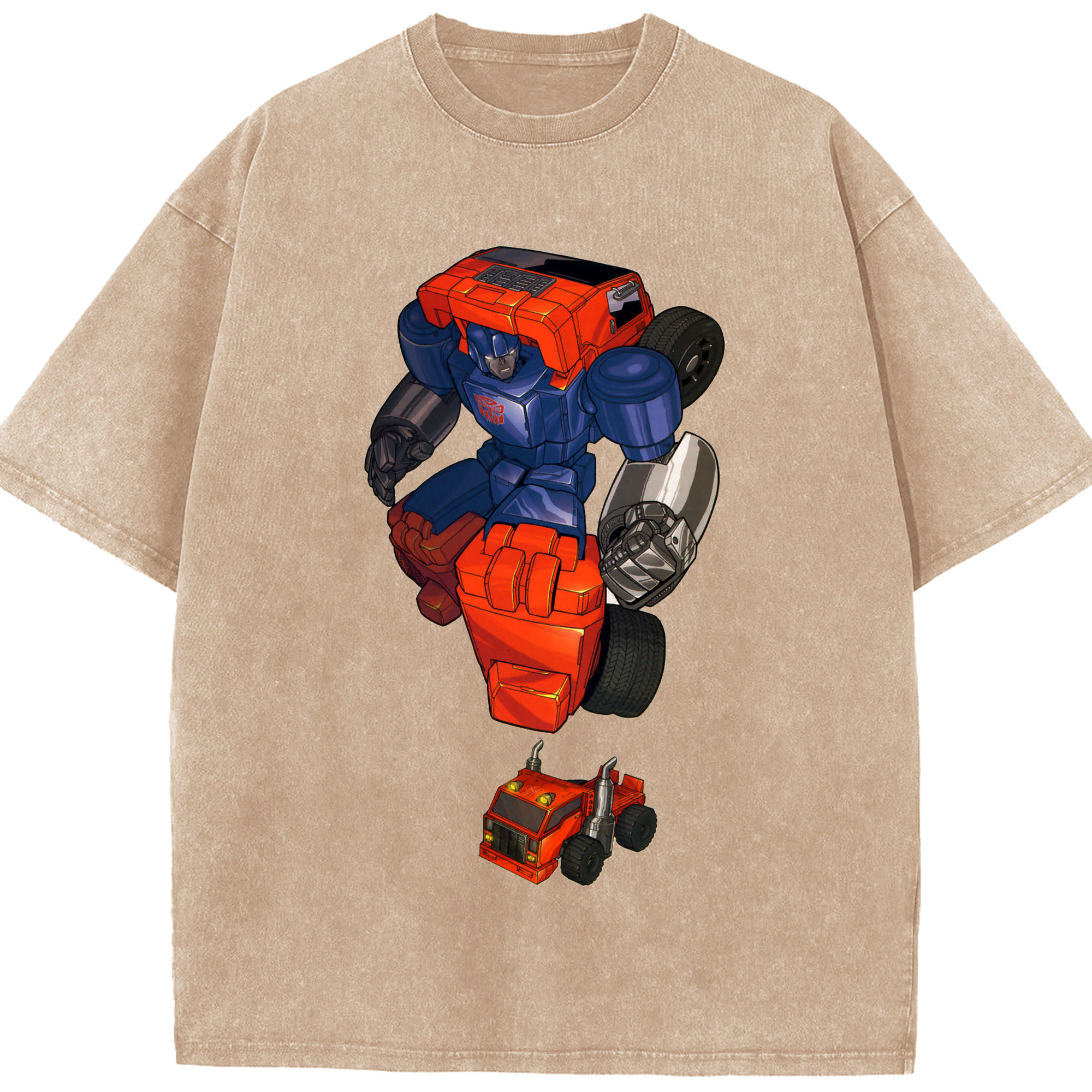 （画像用）  綿100% ヴィンテージ風 半袖Tシャツ（フロントプリント）