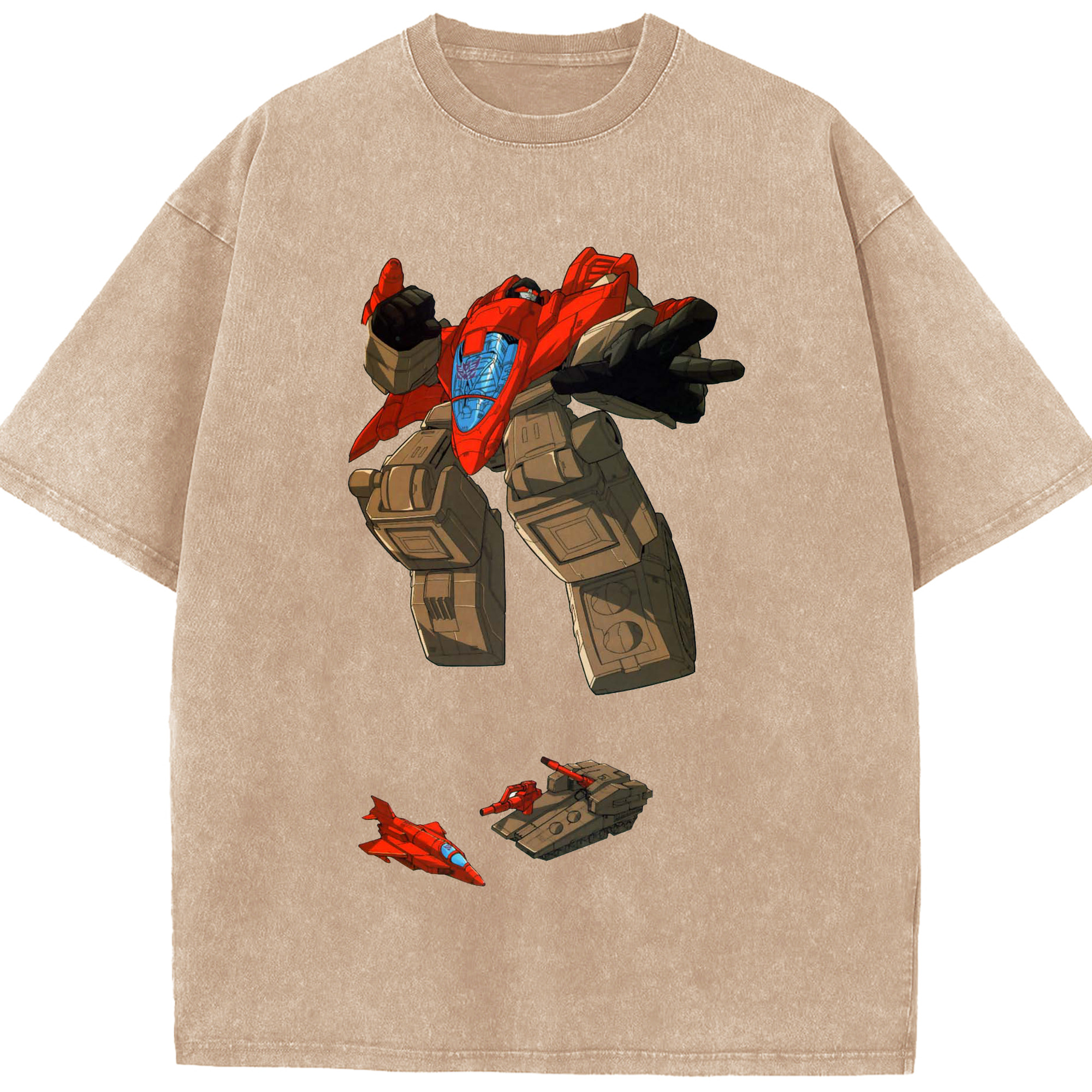 （画像用）  綿100% ヴィンテージ風 半袖Tシャツ（フロントプリント）