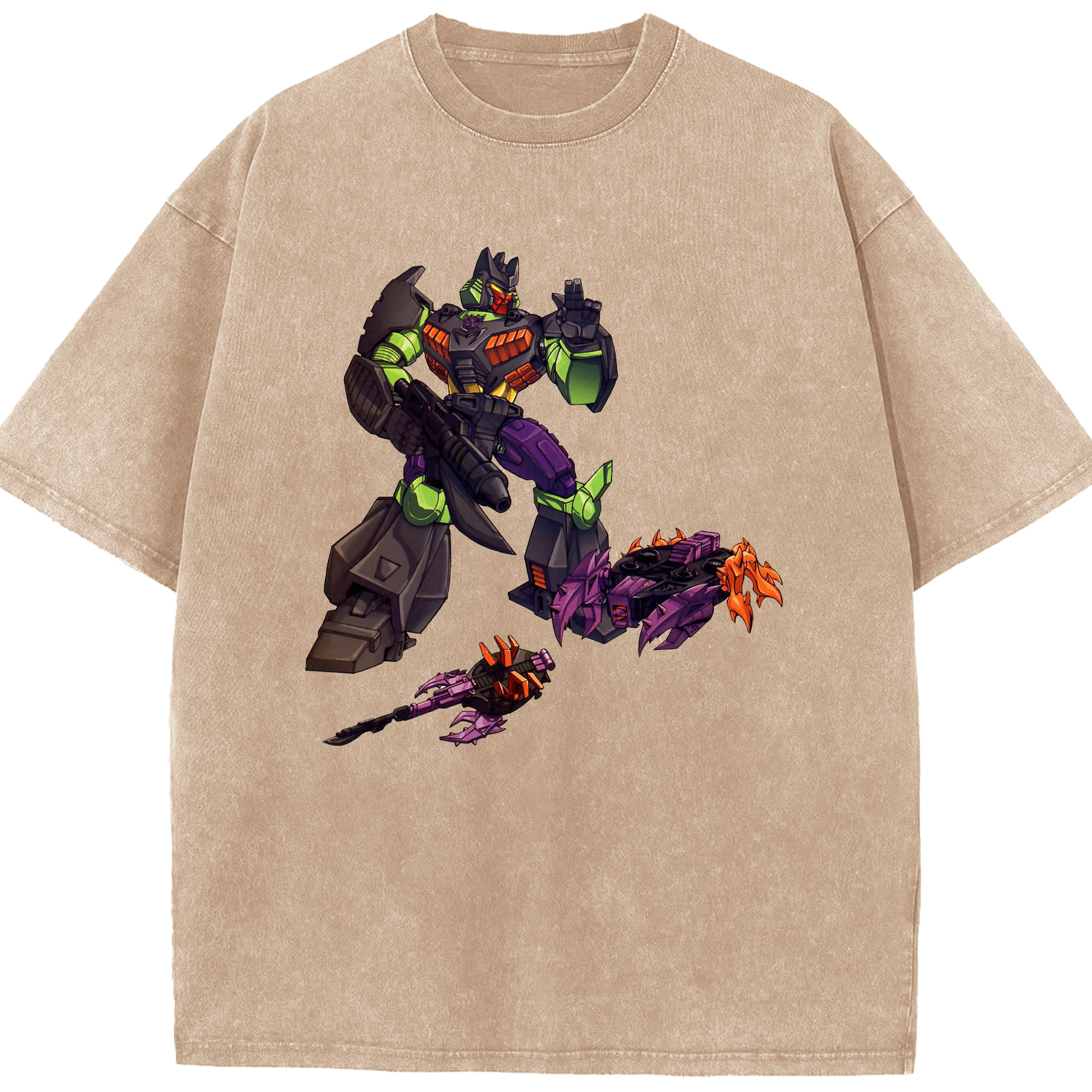 （画像用）  綿100% ヴィンテージ風 半袖Tシャツ（フロントプリント）