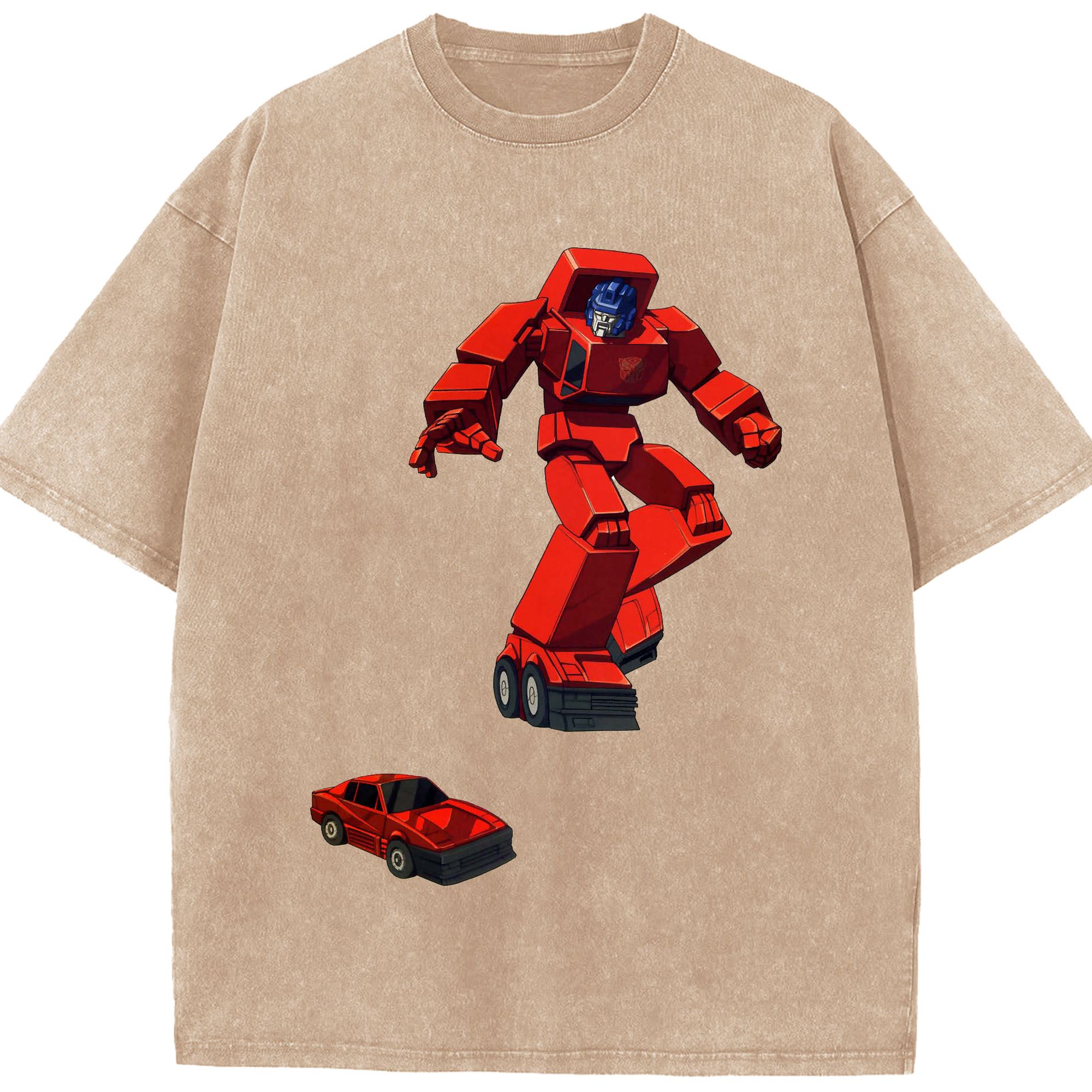 （画像用）  綿100% ヴィンテージ風 半袖Tシャツ（フロントプリント）
