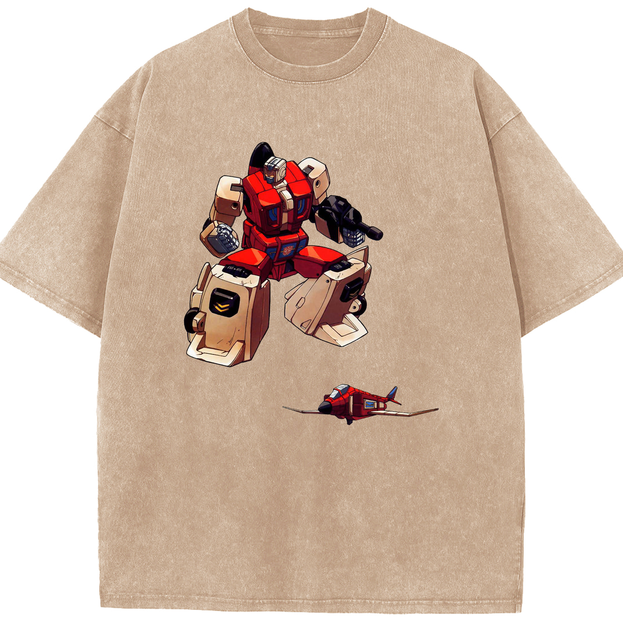 （画像用）  綿100% ヴィンテージ風 半袖Tシャツ（フロントプリント）