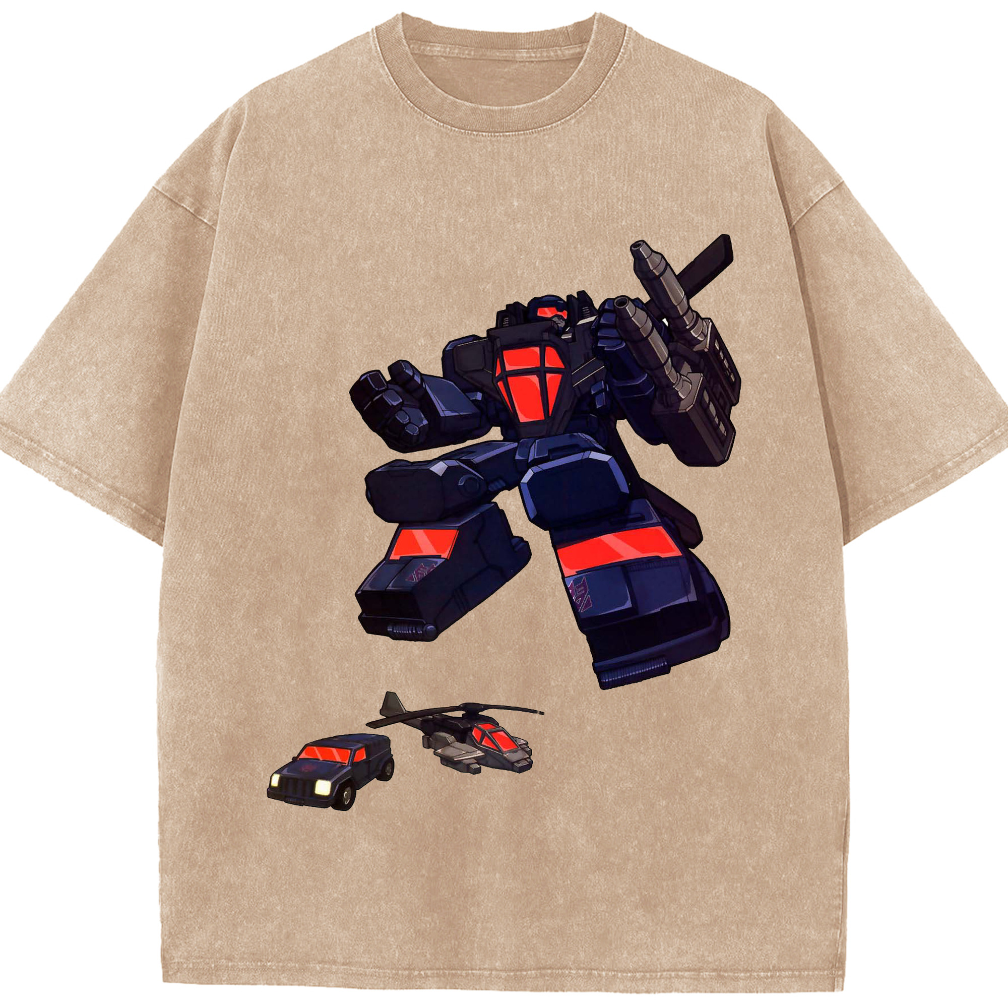 （画像用）  綿100% ヴィンテージ風 半袖Tシャツ（フロントプリント）