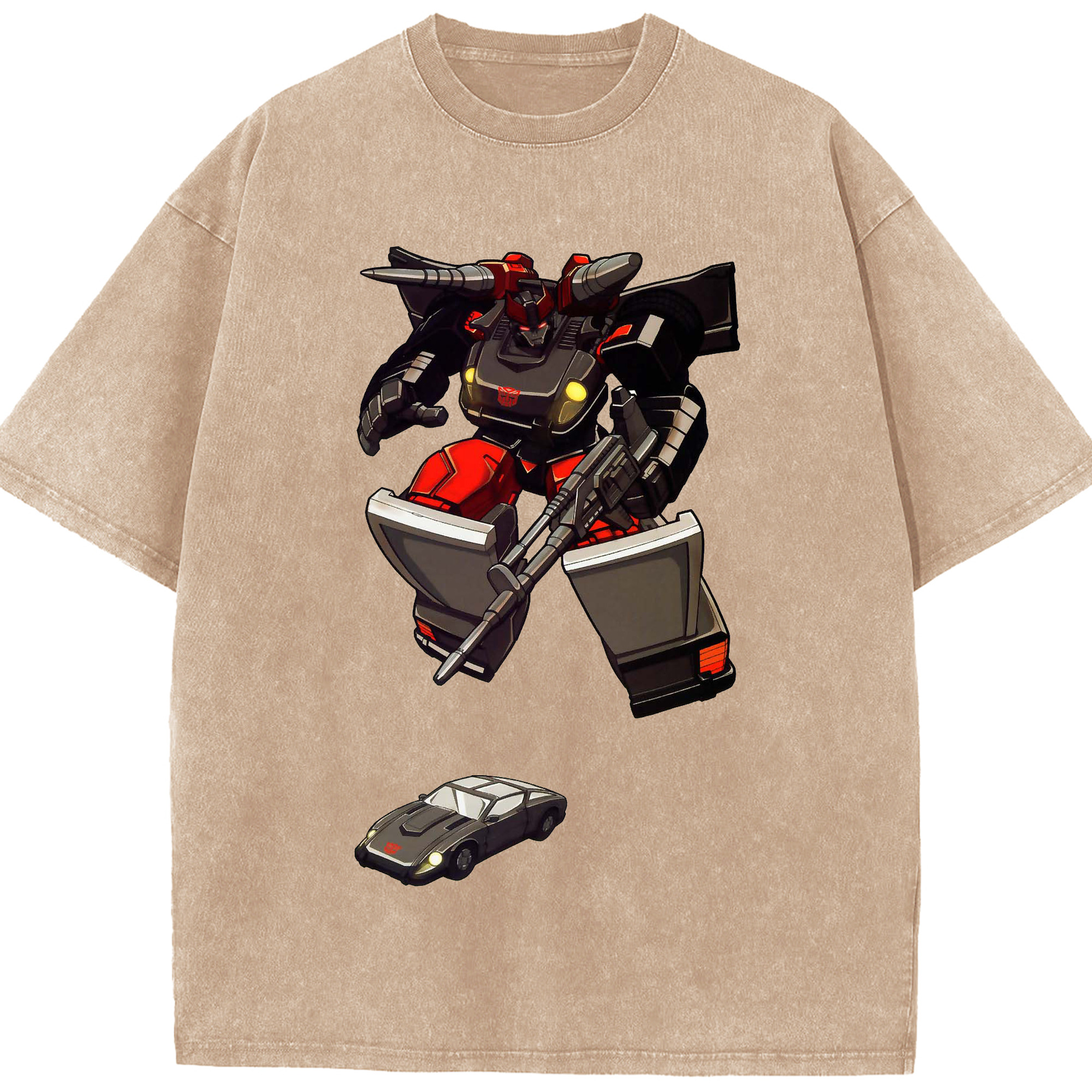 （画像用）  綿100% ヴィンテージ風 半袖Tシャツ（フロントプリント）