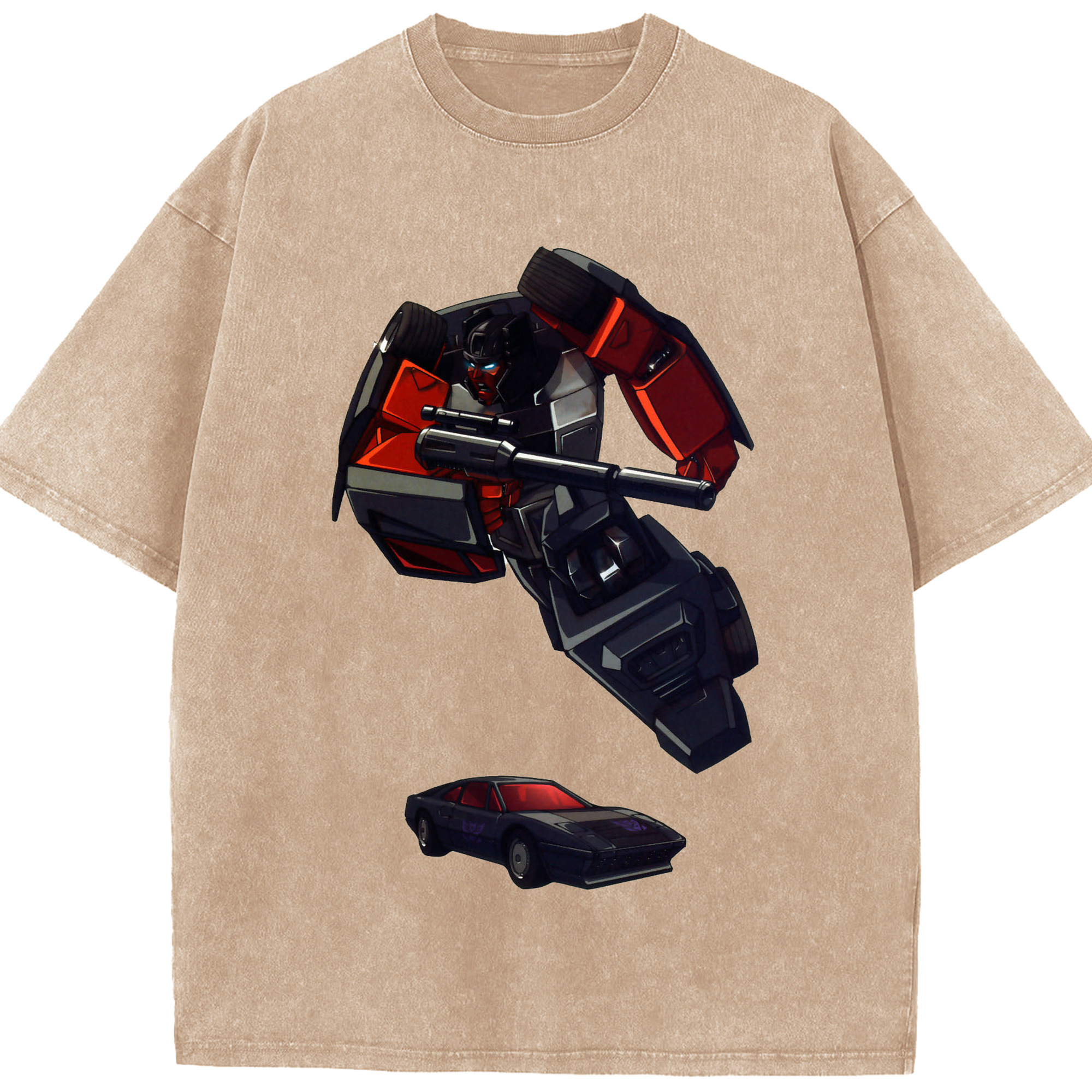 （画像用）  綿100% ヴィンテージ風 半袖Tシャツ（フロントプリント）