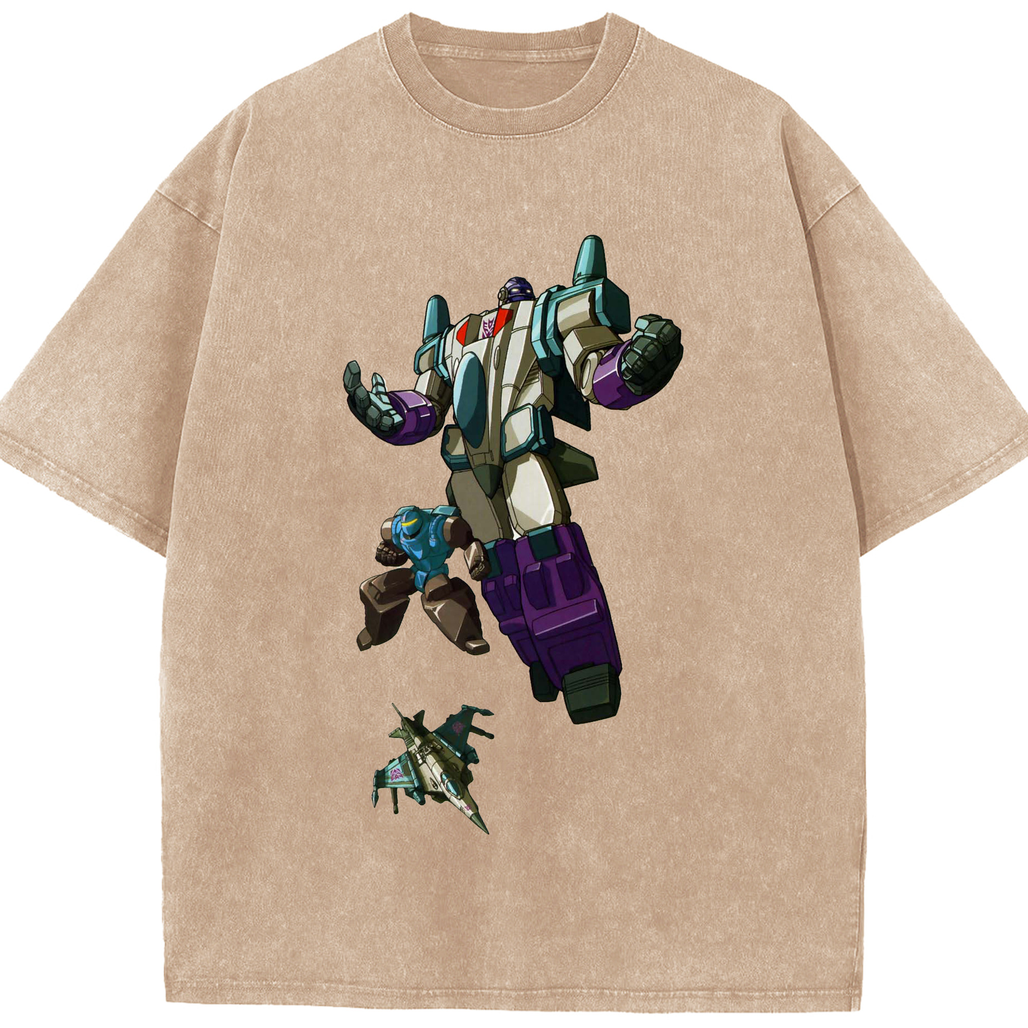 （画像用）  綿100% ヴィンテージ風 半袖Tシャツ（フロントプリント）