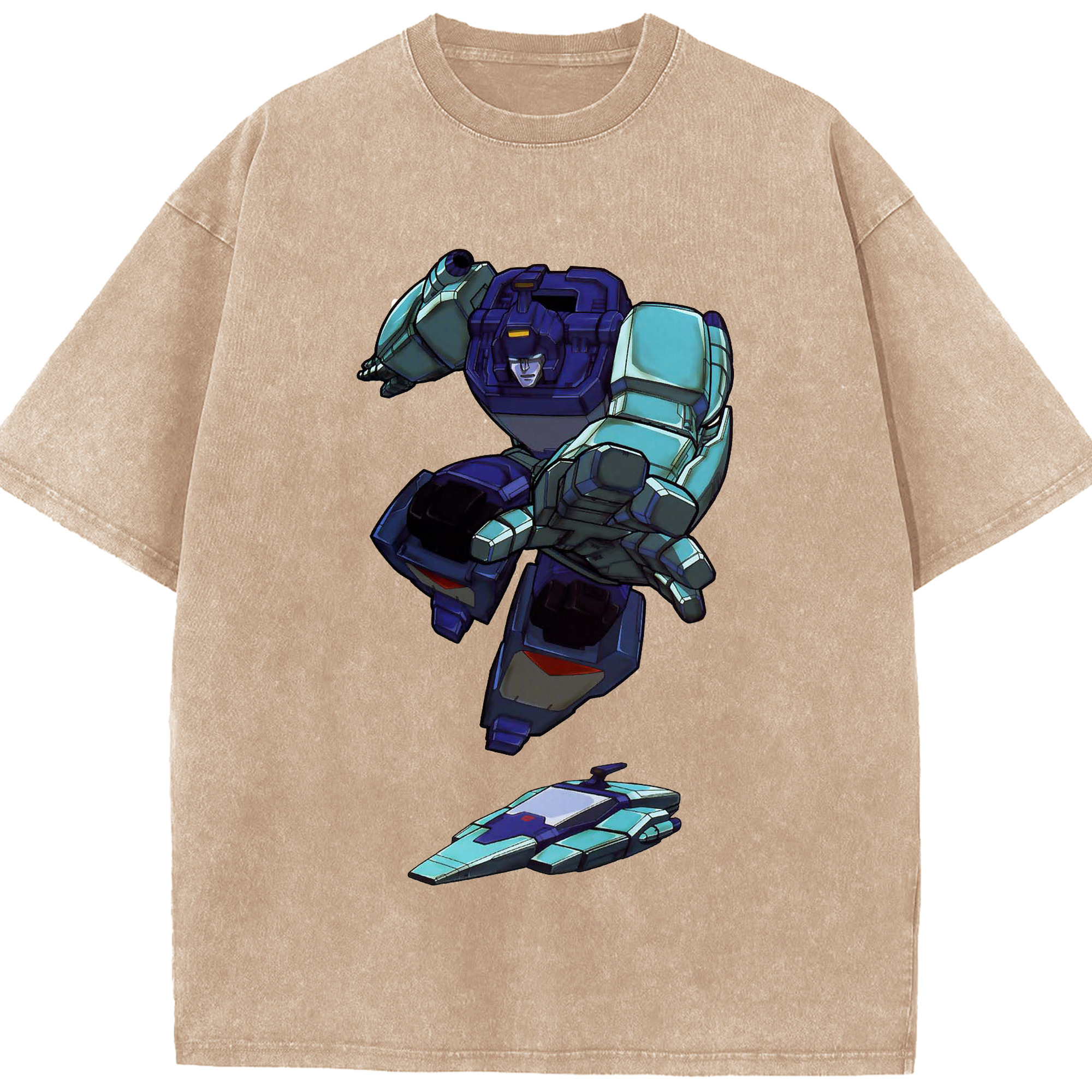 （画像用）  綿100% ヴィンテージ風 半袖Tシャツ（フロントプリント）