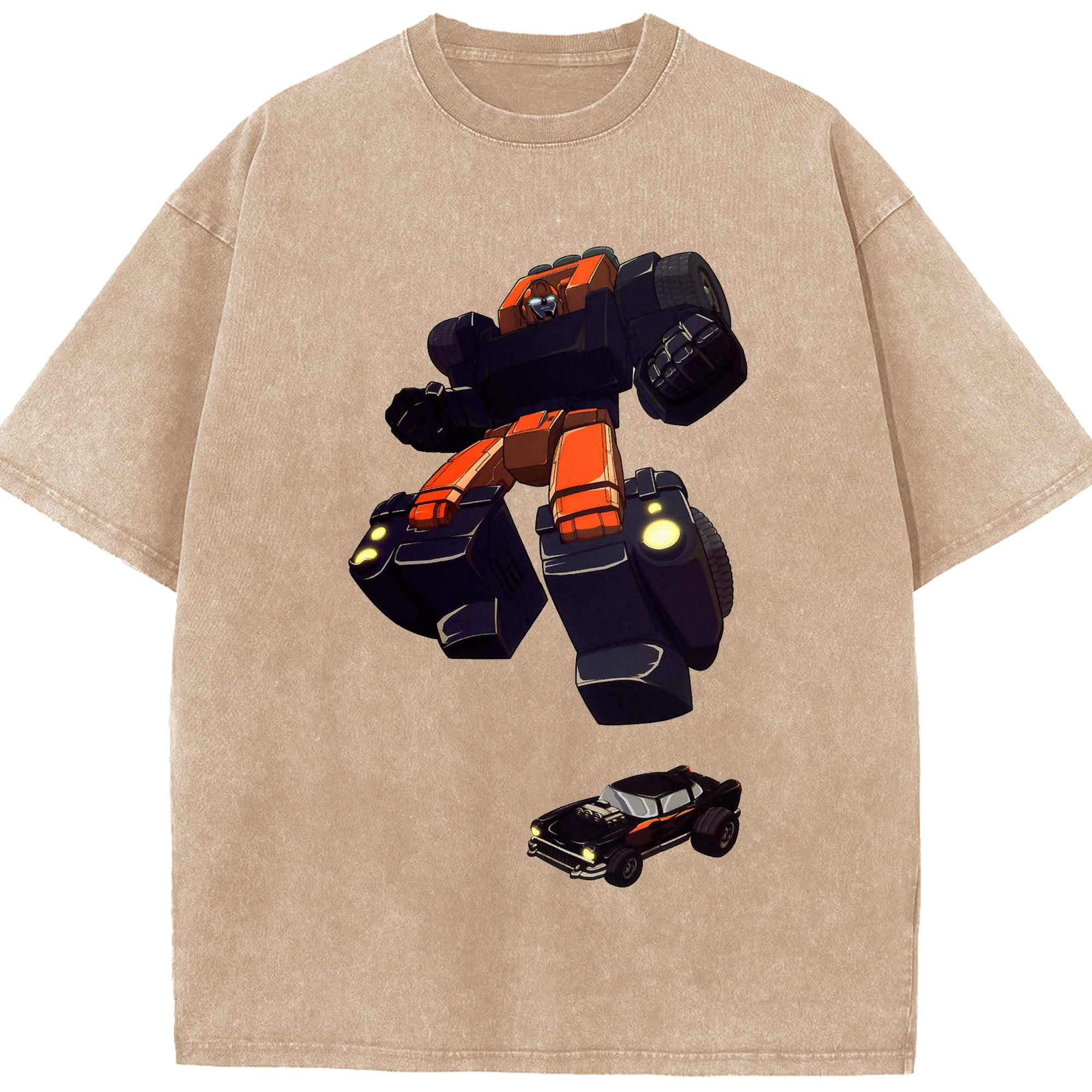 （画像用）  綿100% ヴィンテージ風 半袖Tシャツ（フロントプリント）