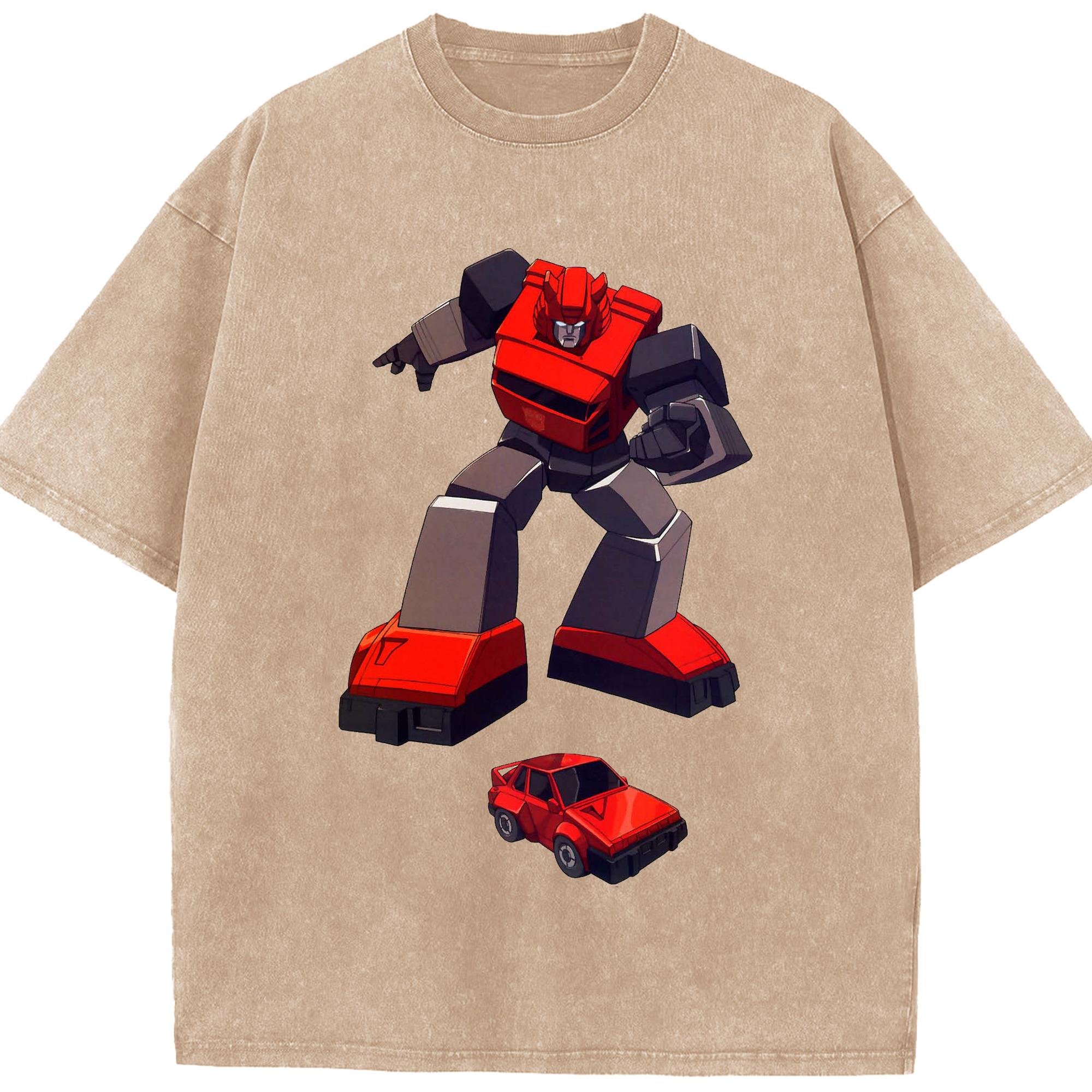 （画像用）  綿100% ヴィンテージ風 半袖Tシャツ（フロントプリント）