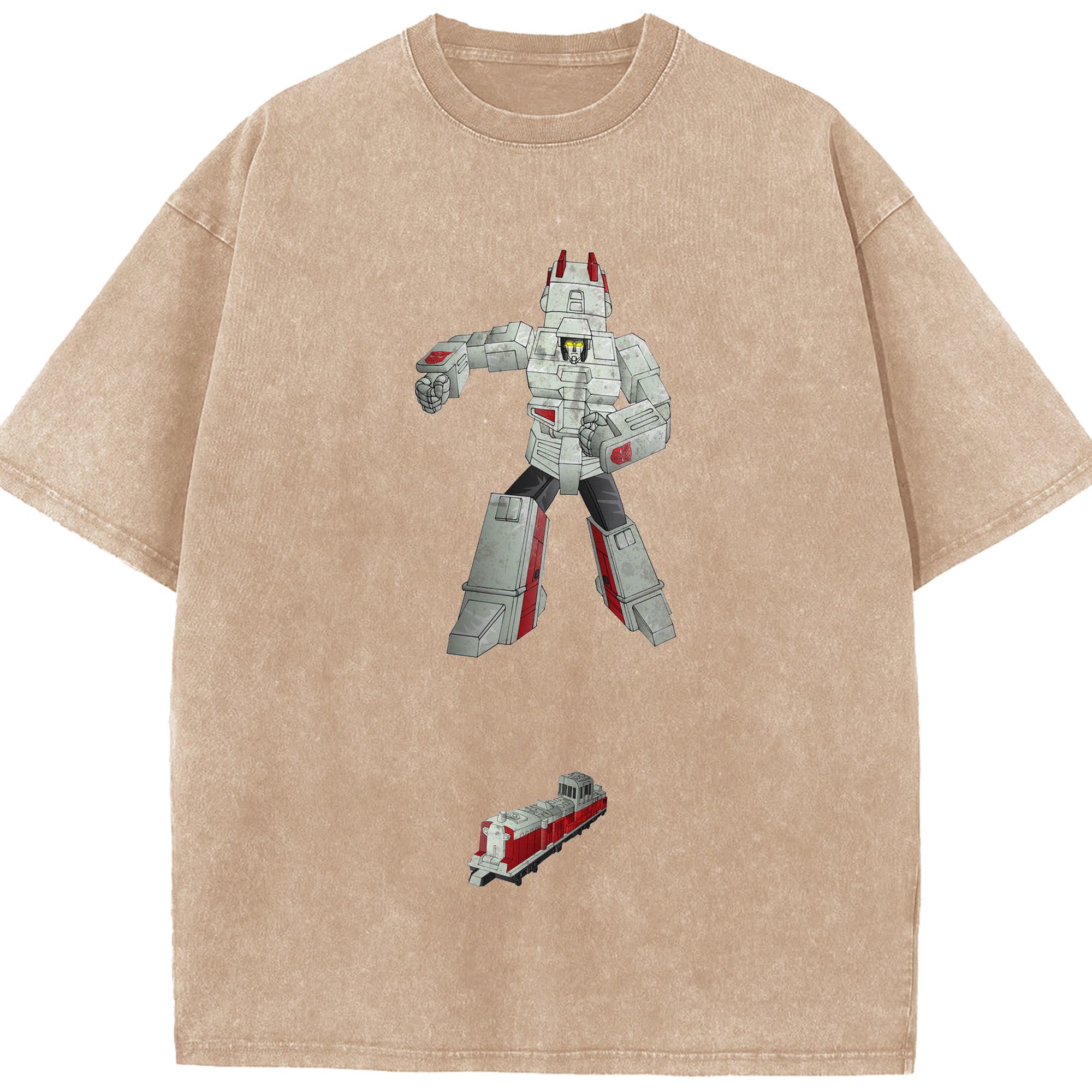 （画像用）  綿100% ヴィンテージ風 半袖Tシャツ（フロントプリント）