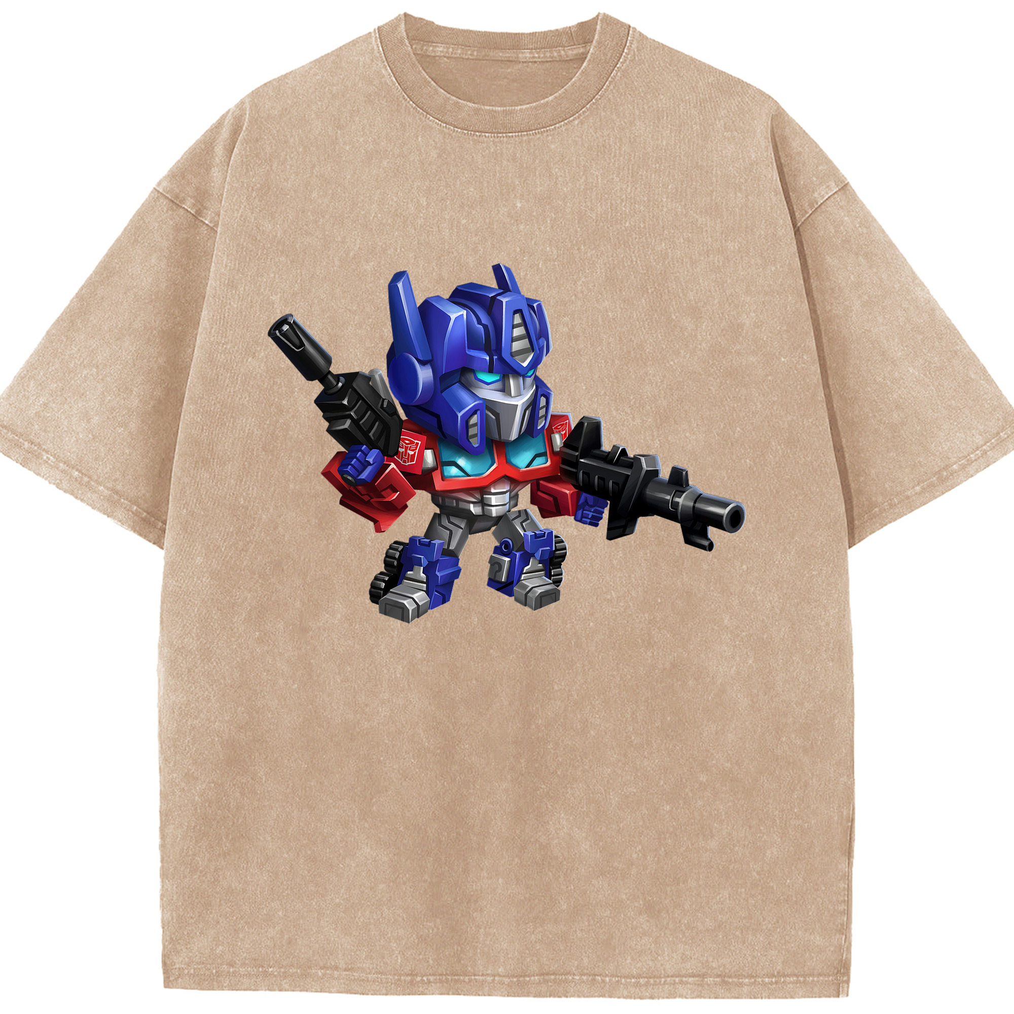 （画像用）  綿100% ヴィンテージ風 半袖Tシャツ（フロントプリント）