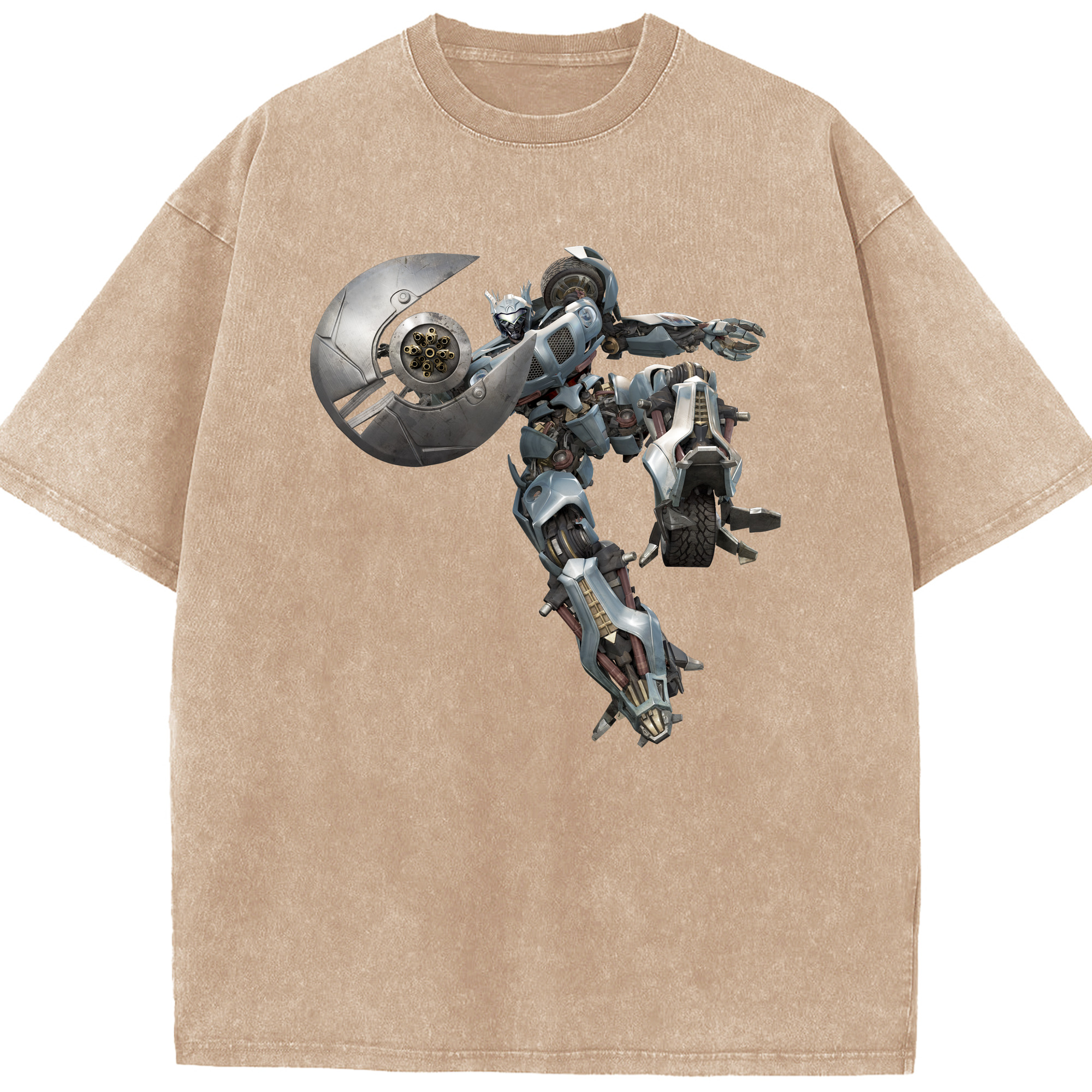 （画像用）  綿100% ヴィンテージ風 半袖Tシャツ（フロントプリント）