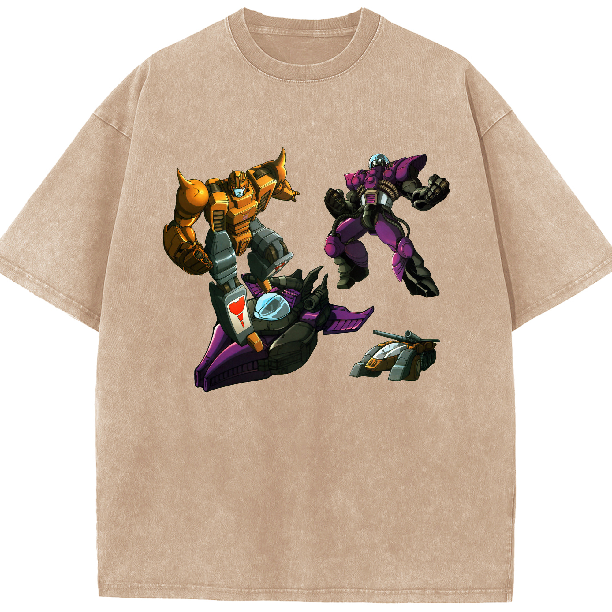 （画像用）  綿100% ヴィンテージ風 半袖Tシャツ（フロントプリント）