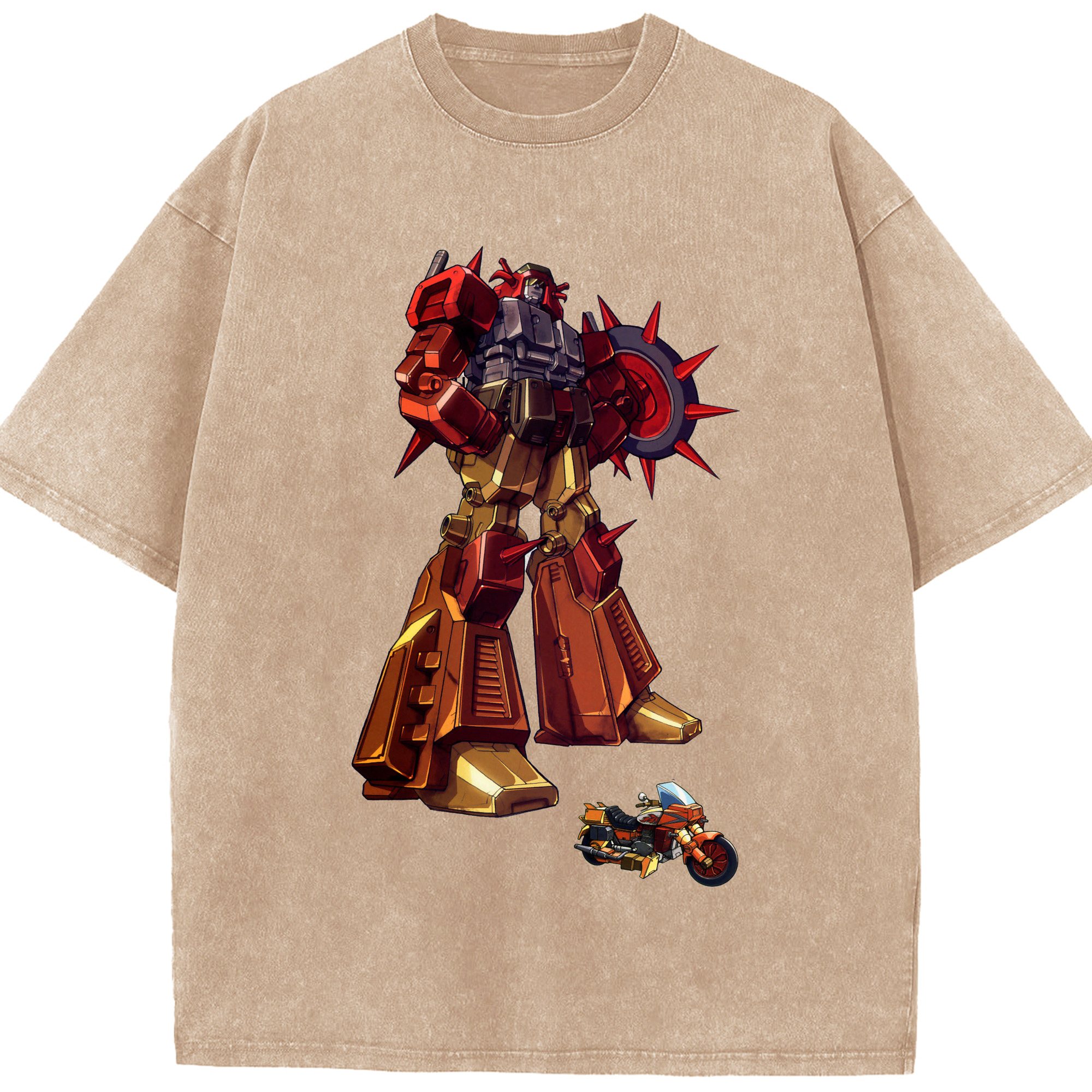 （画像用）  綿100% ヴィンテージ風 半袖Tシャツ（フロントプリント）