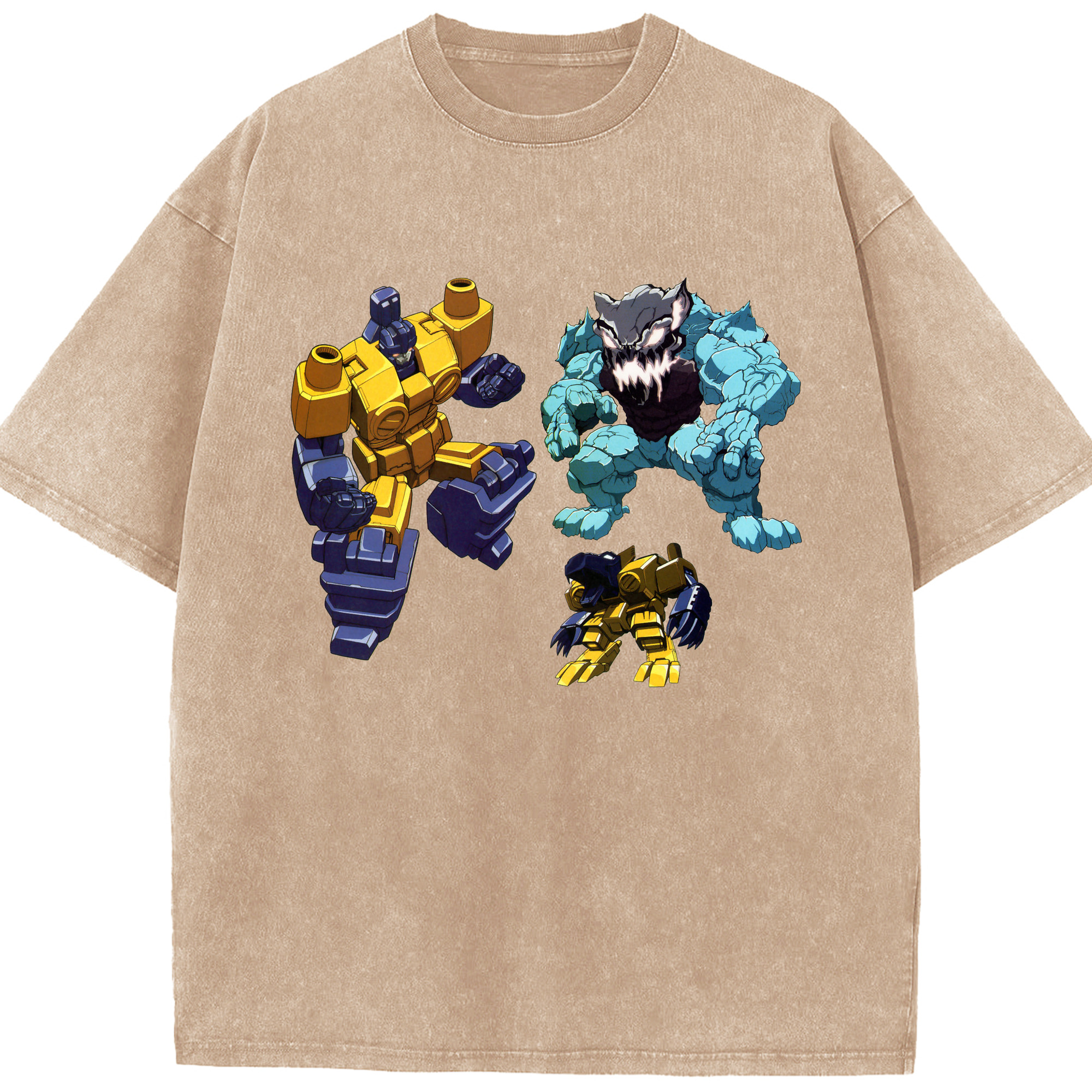 （画像用）  綿100% ヴィンテージ風 半袖Tシャツ（フロントプリント）