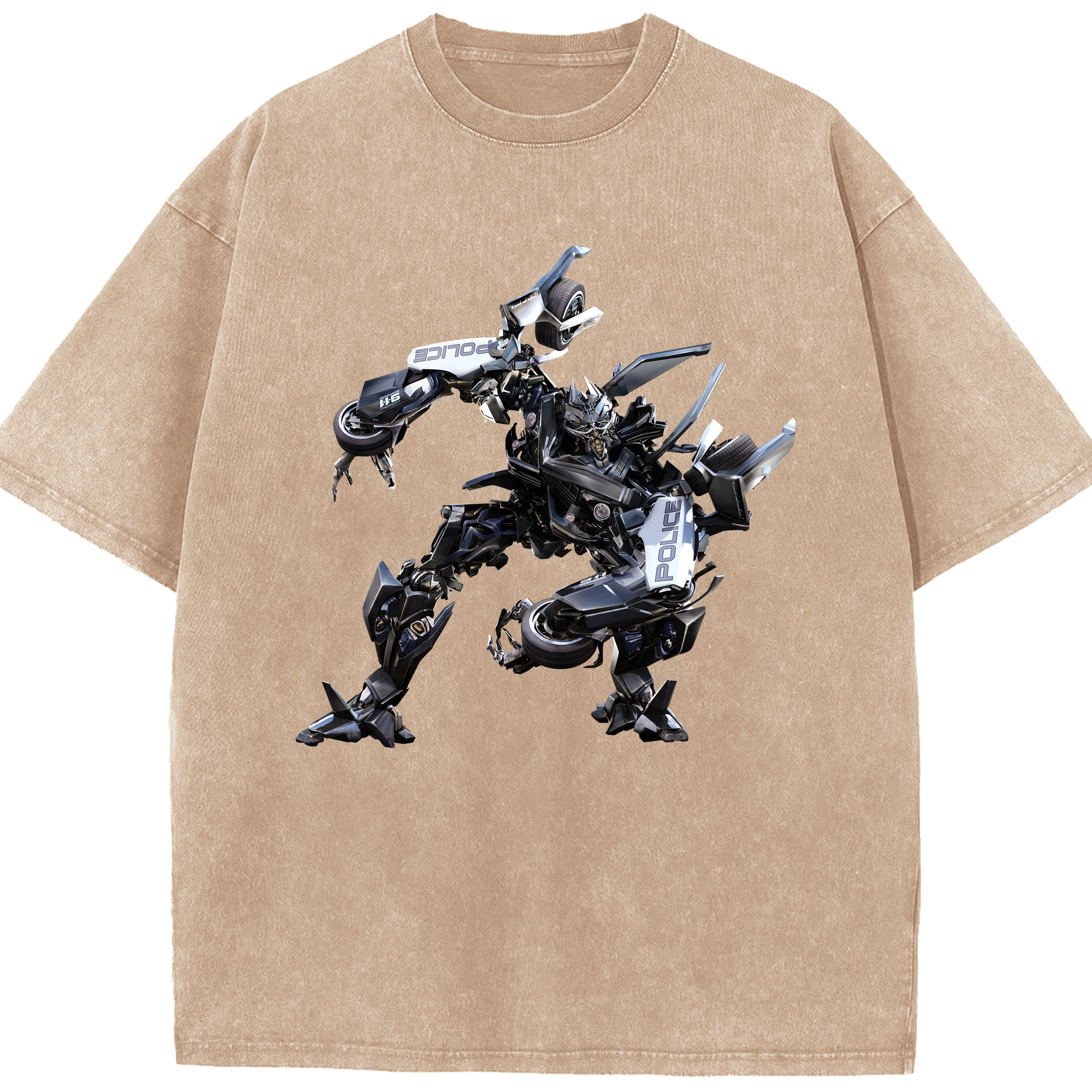（画像用）  綿100% ヴィンテージ風 半袖Tシャツ（フロントプリント）