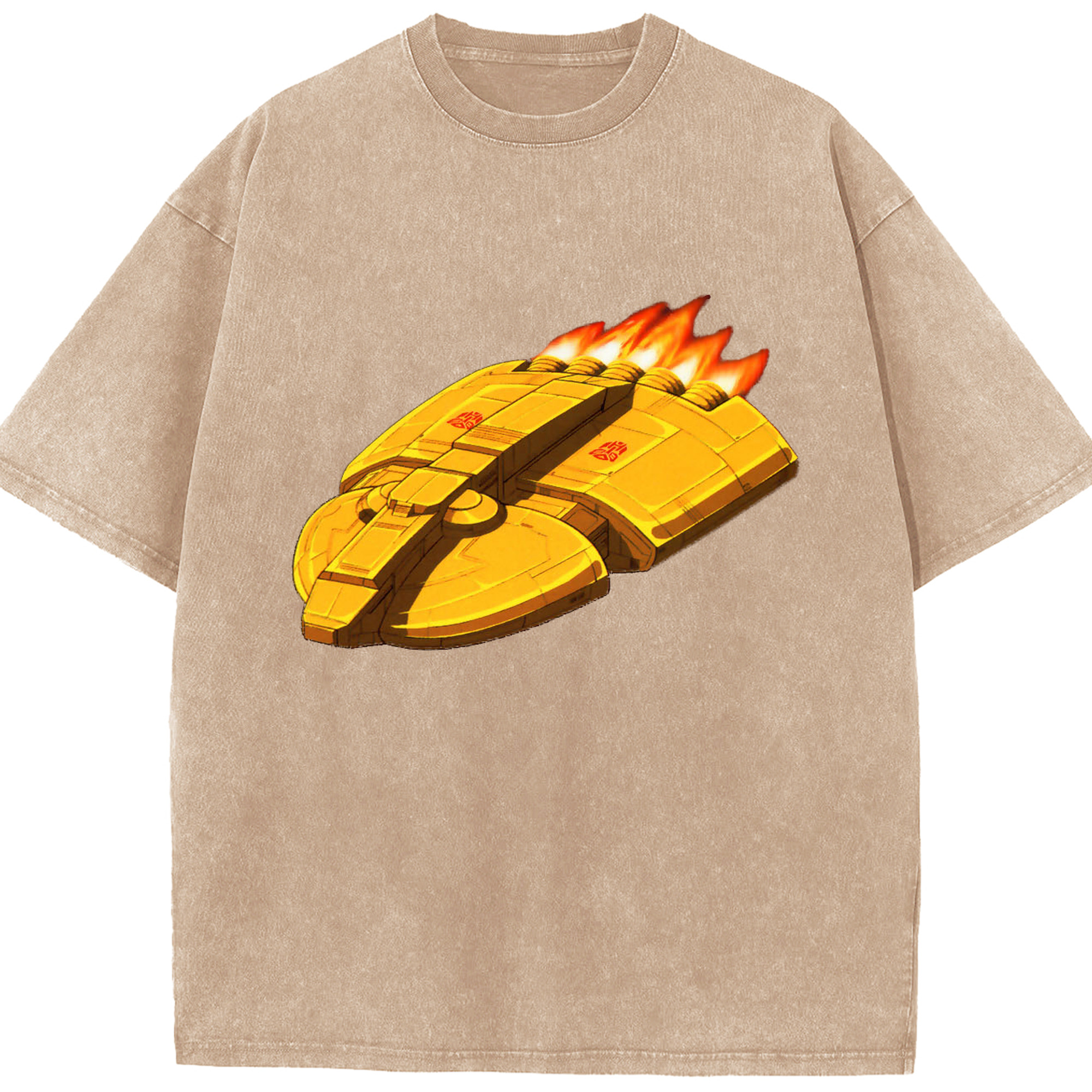 （画像用）  綿100% ヴィンテージ風 半袖Tシャツ（フロントプリント）