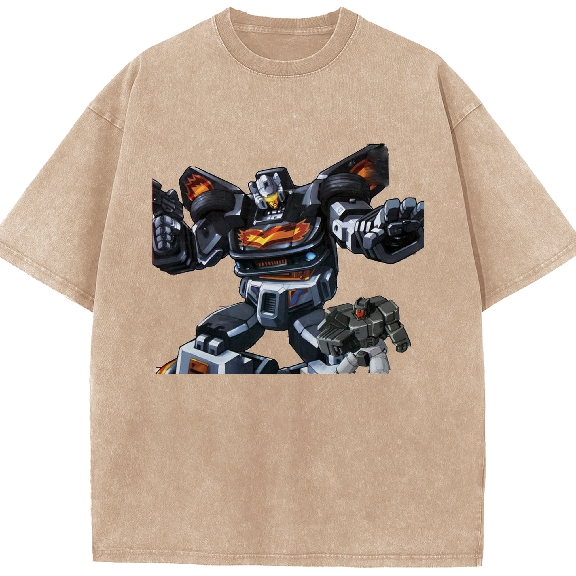（画像用）  綿100% ヴィンテージ風 半袖Tシャツ（フロントプリント）