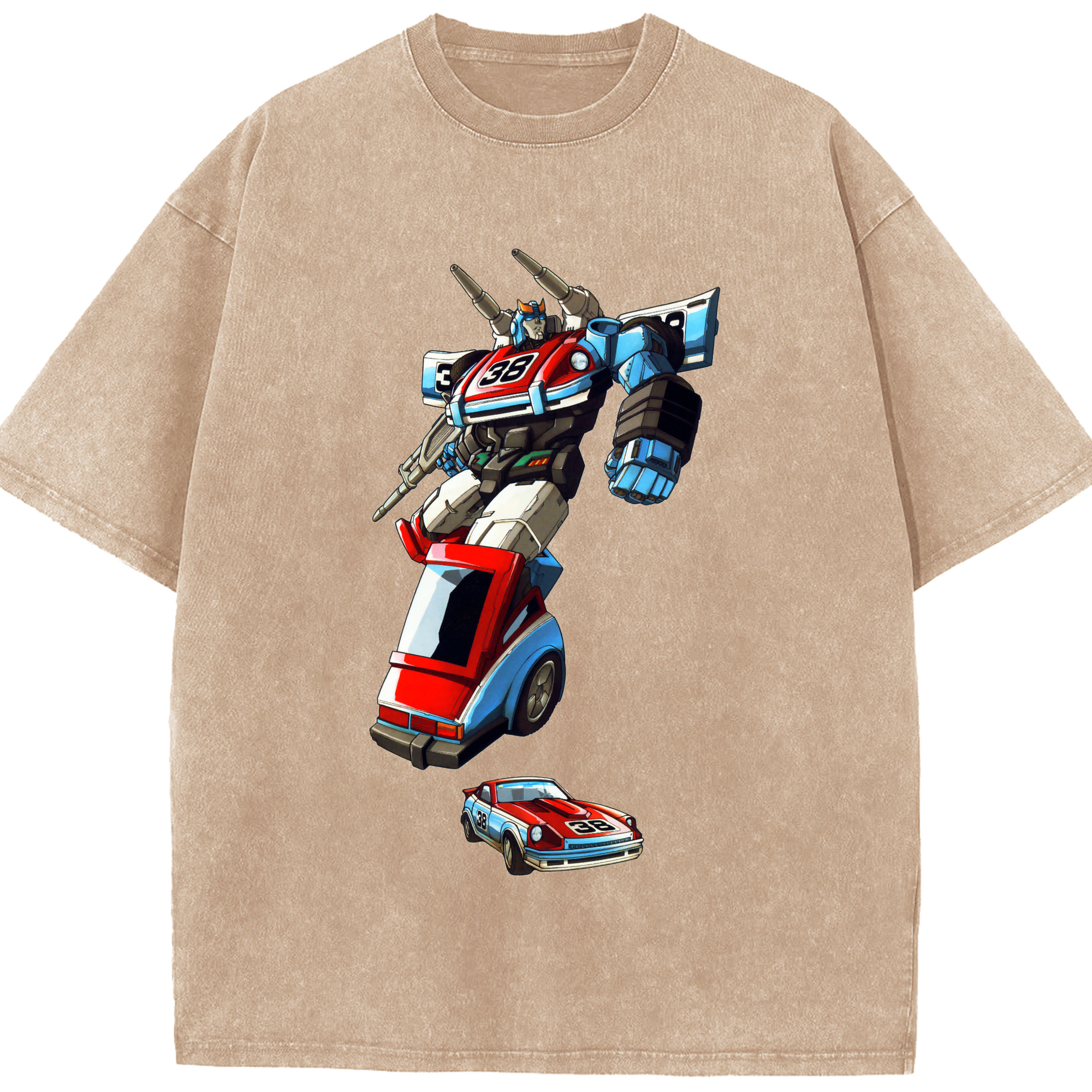 （画像用）  綿100% ヴィンテージ風 半袖Tシャツ（フロントプリント）