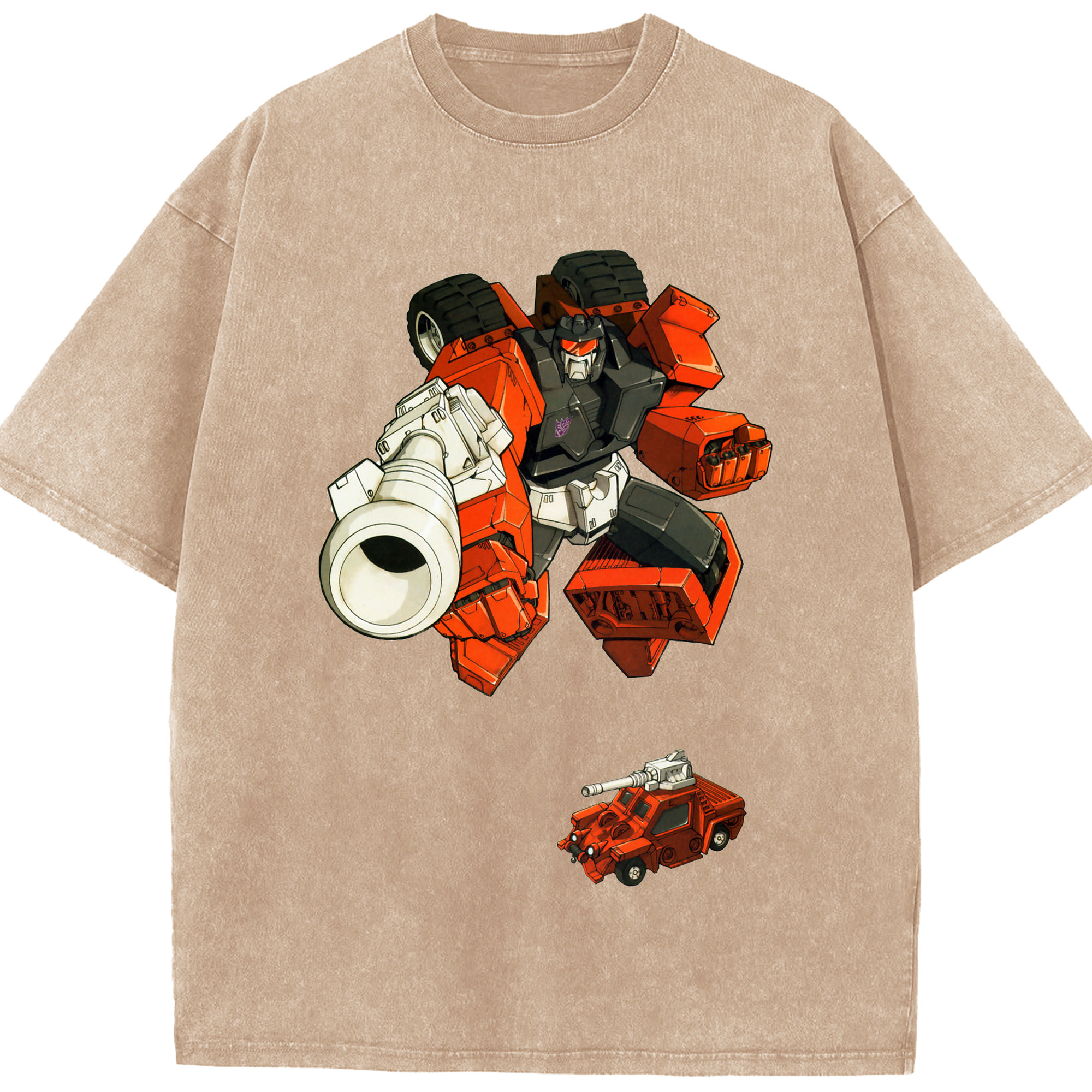 （画像用）  綿100% ヴィンテージ風 半袖Tシャツ（フロントプリント）