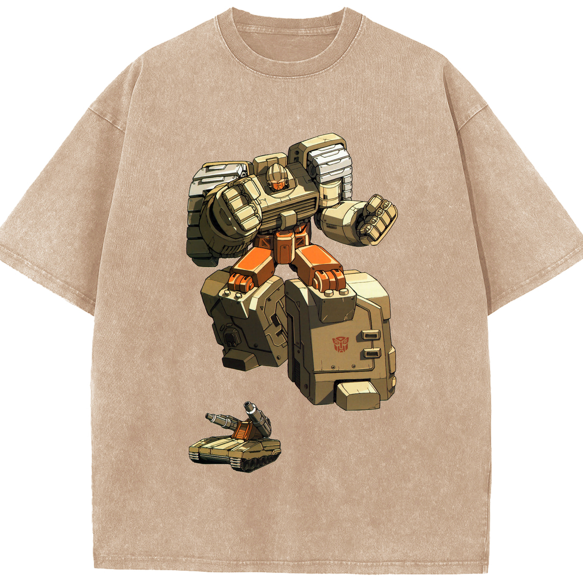 （画像用）  綿100% ヴィンテージ風 半袖Tシャツ（フロントプリント）