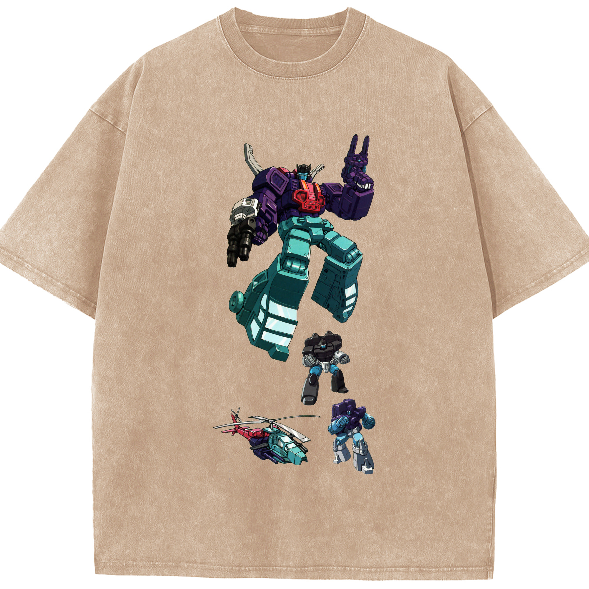 （画像用）  綿100% ヴィンテージ風 半袖Tシャツ（フロントプリント）