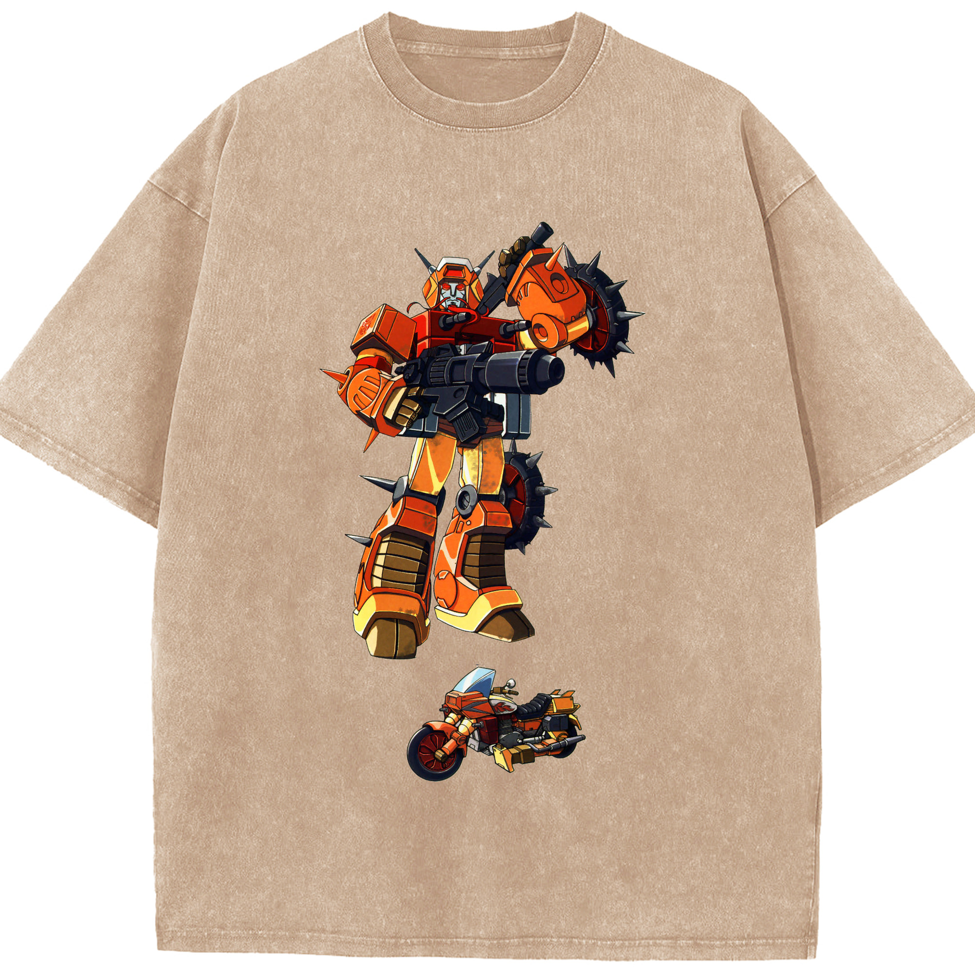 （画像用）  綿100% ヴィンテージ風 半袖Tシャツ（フロントプリント）