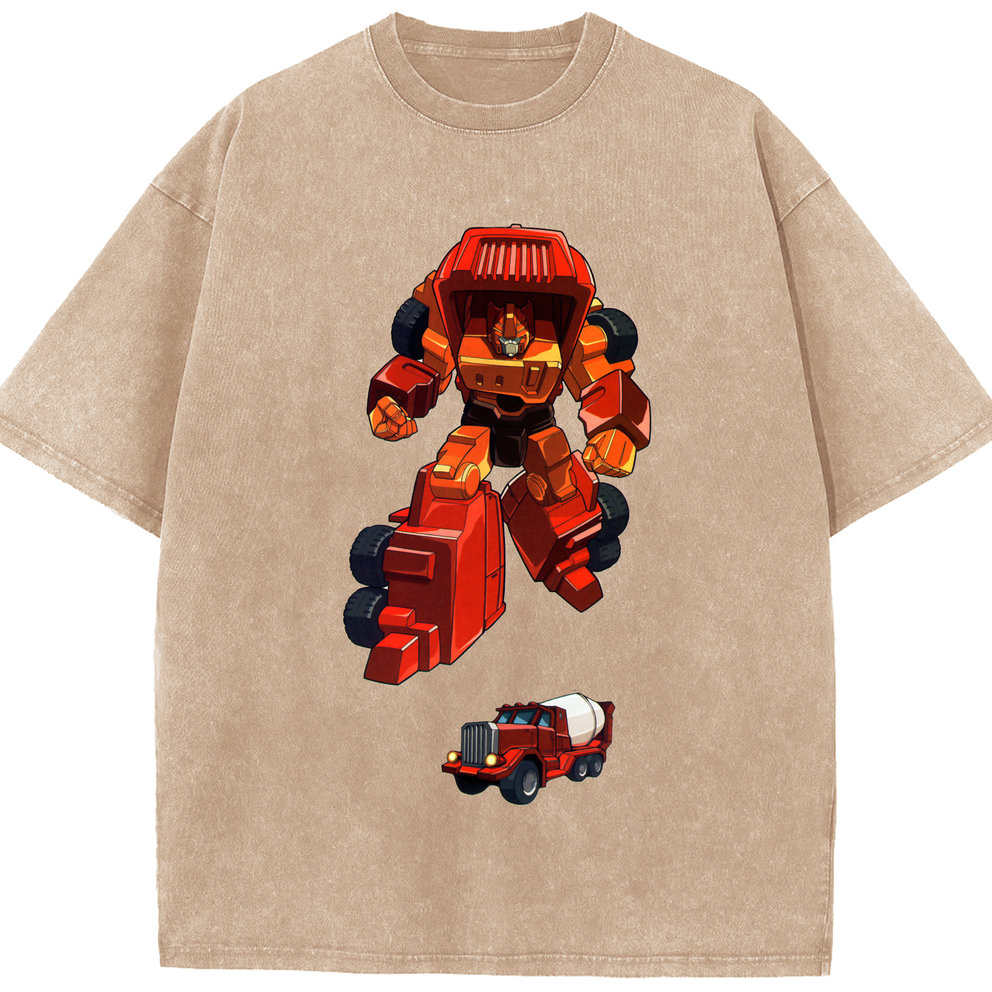 （画像用）  綿100% ヴィンテージ風 半袖Tシャツ（フロントプリント）