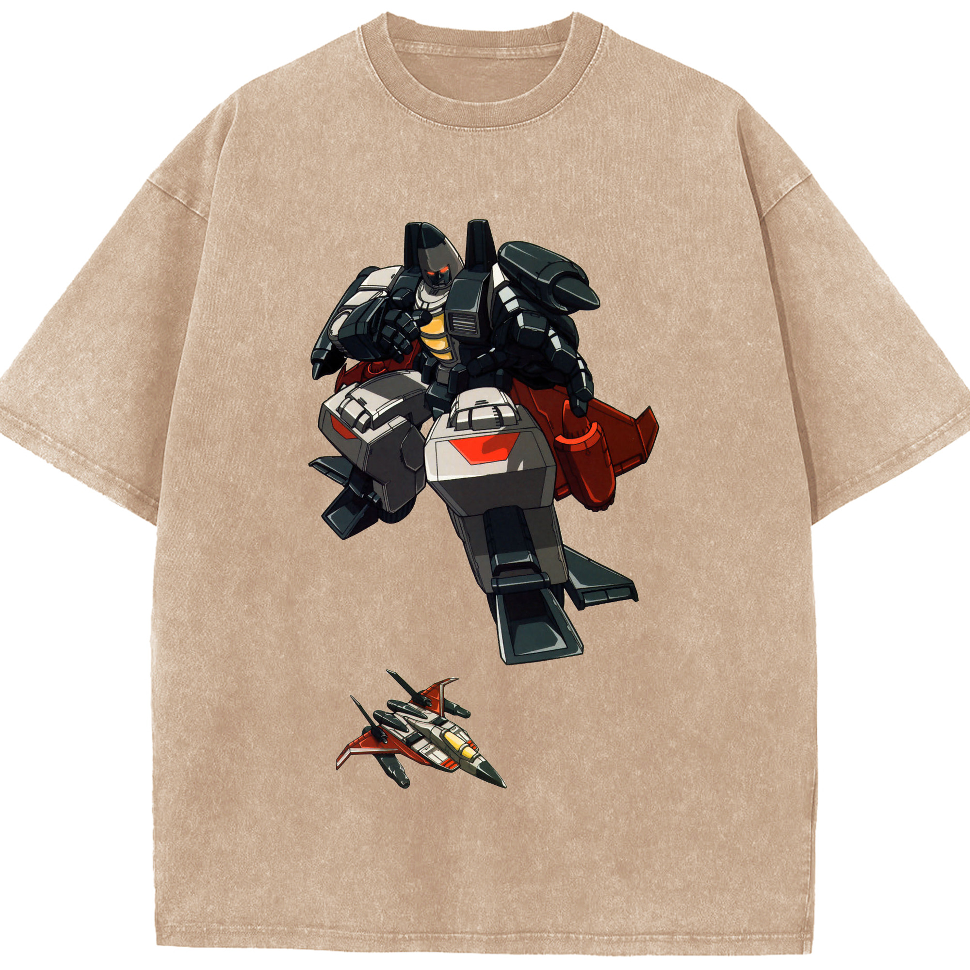 （画像用）  綿100% ヴィンテージ風 半袖Tシャツ（フロントプリント）