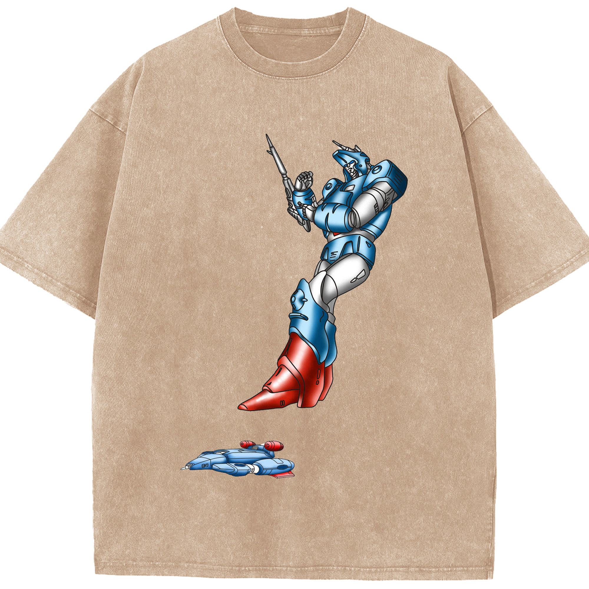 （画像用）  綿100% ヴィンテージ風 半袖Tシャツ（フロントプリント）
