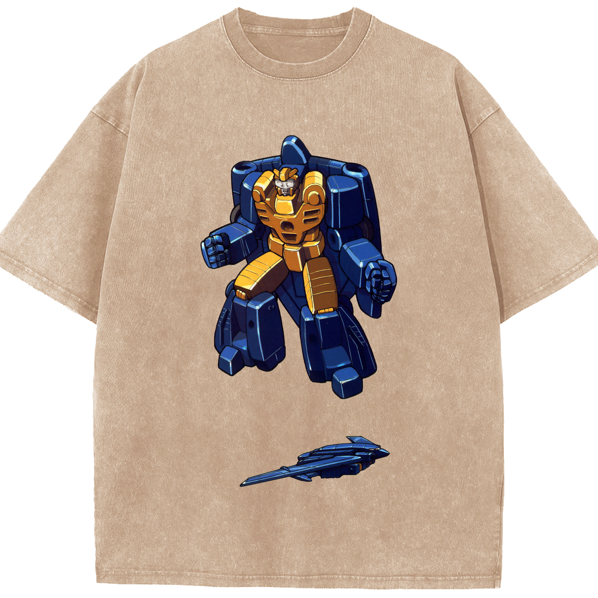 （画像用）  綿100% ヴィンテージ風 半袖Tシャツ（フロントプリント）