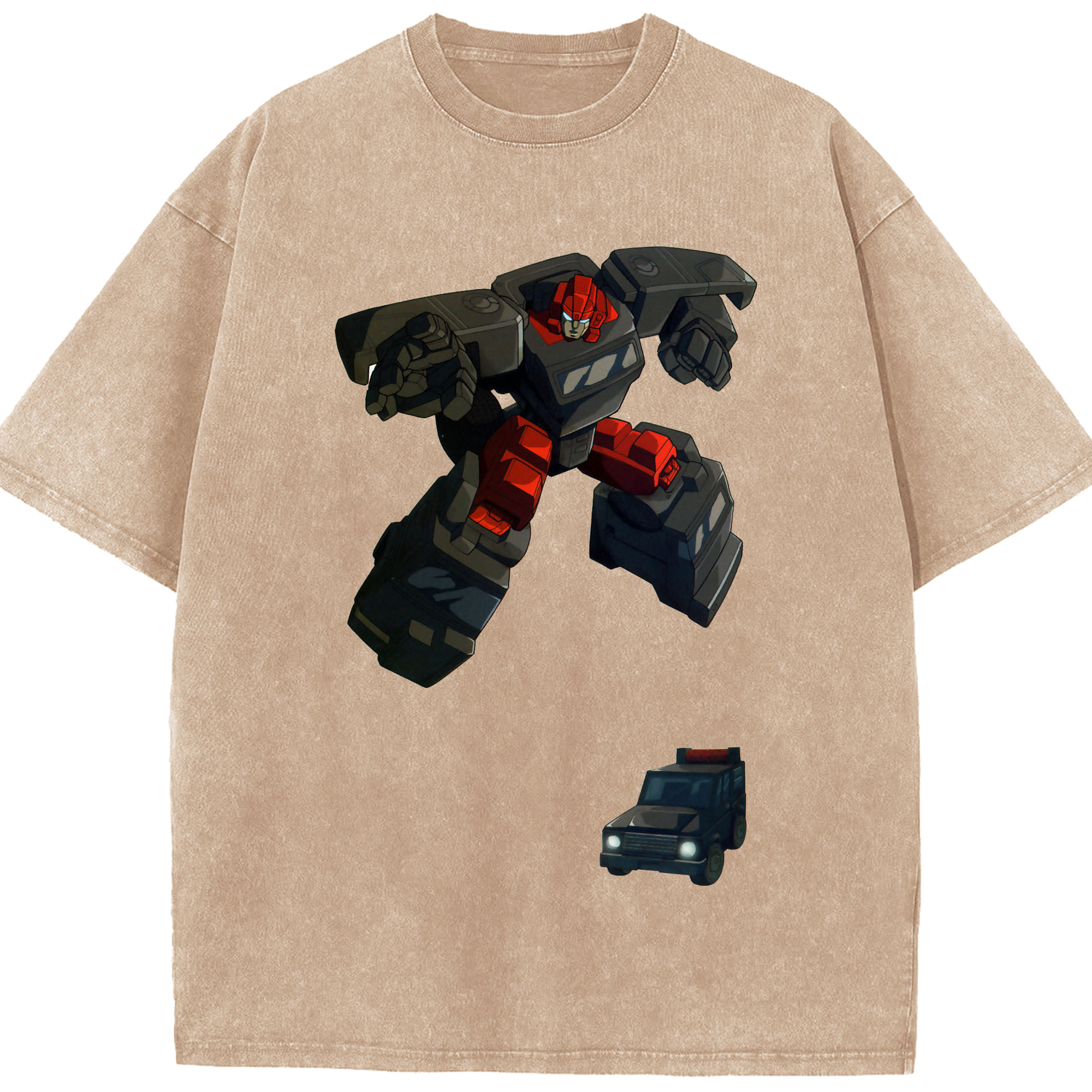 （画像用）  綿100% ヴィンテージ風 半袖Tシャツ（フロントプリント）