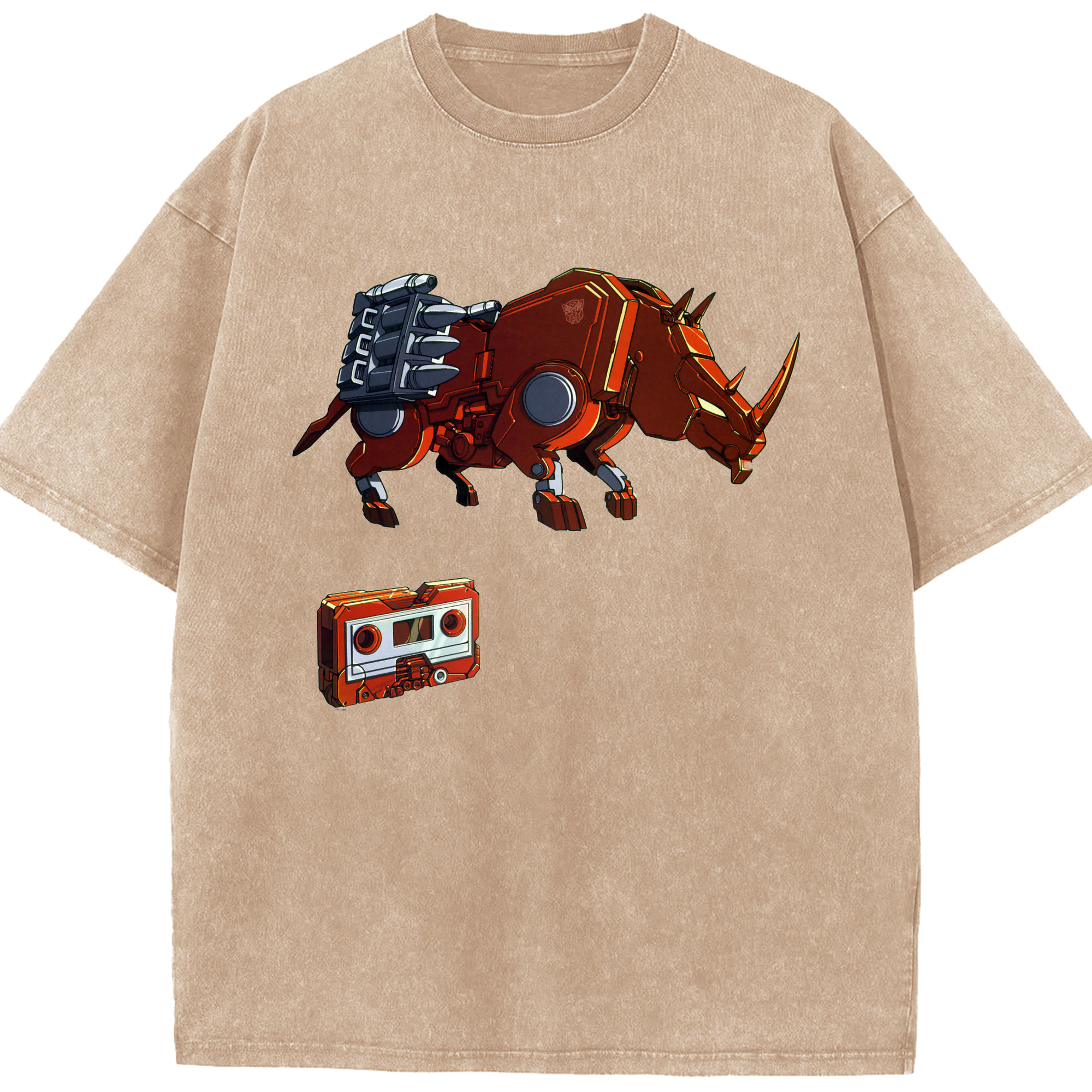 （画像用）  綿100% ヴィンテージ風 半袖Tシャツ（フロントプリント）