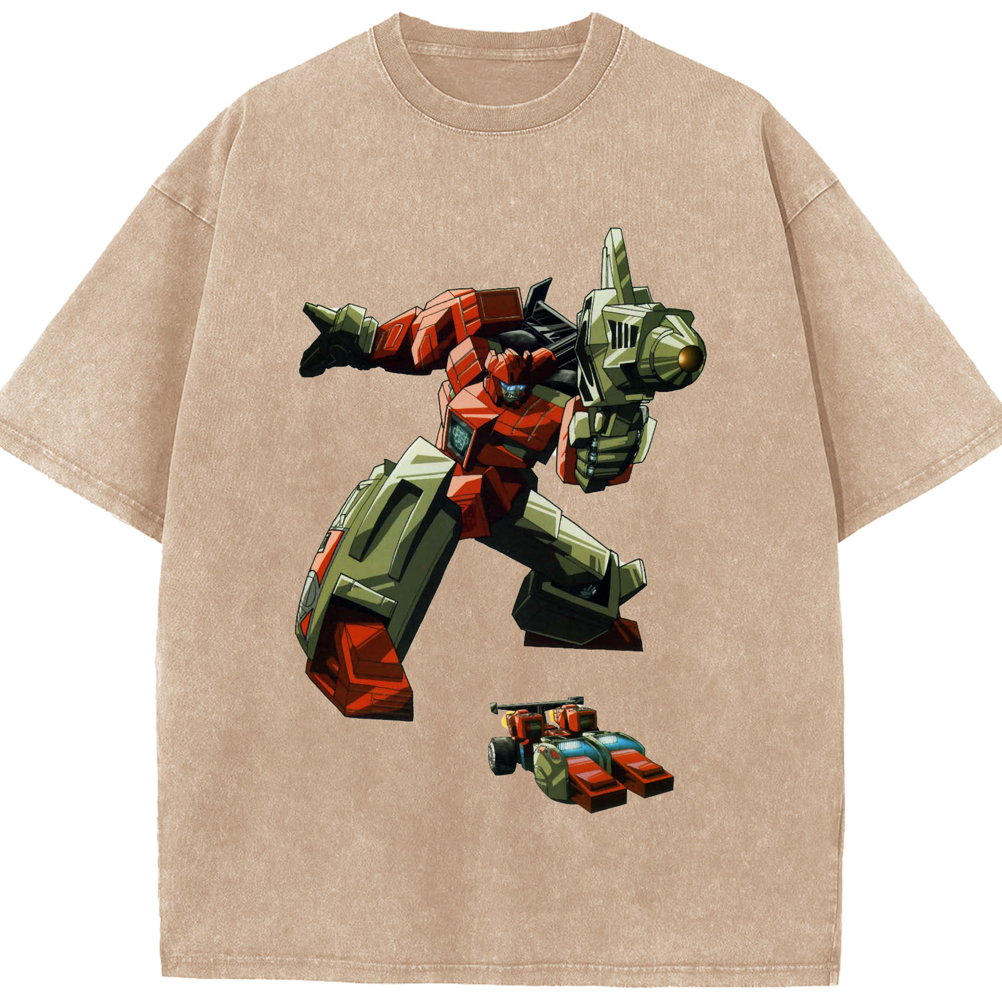（画像用）  綿100% ヴィンテージ風 半袖Tシャツ（フロントプリント）