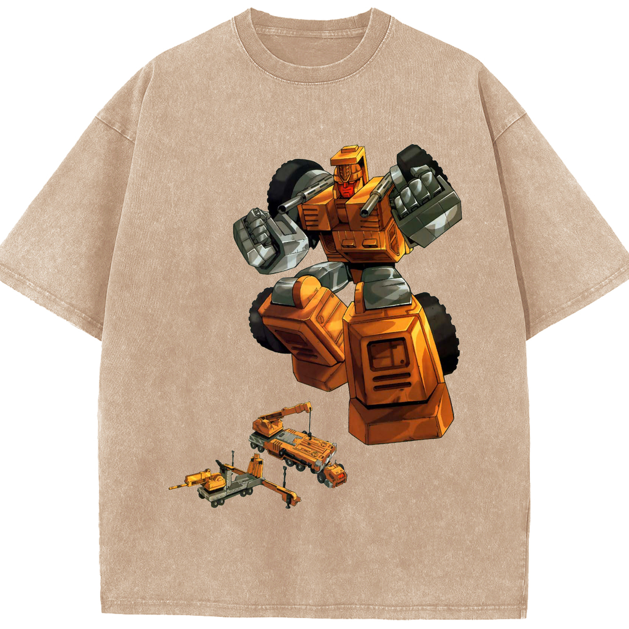 （画像用）  綿100% ヴィンテージ風 半袖Tシャツ（フロントプリント）