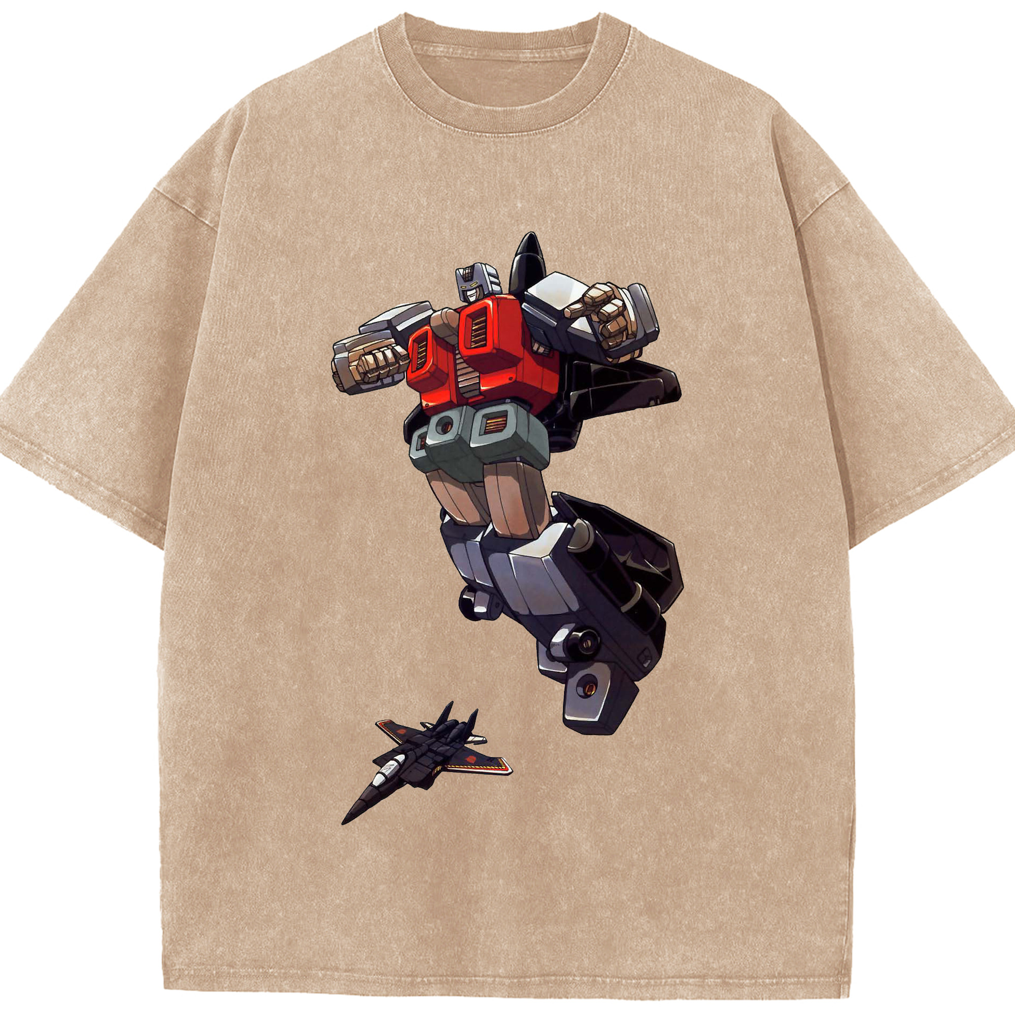 （画像用）  綿100% ヴィンテージ風 半袖Tシャツ（フロントプリント）
