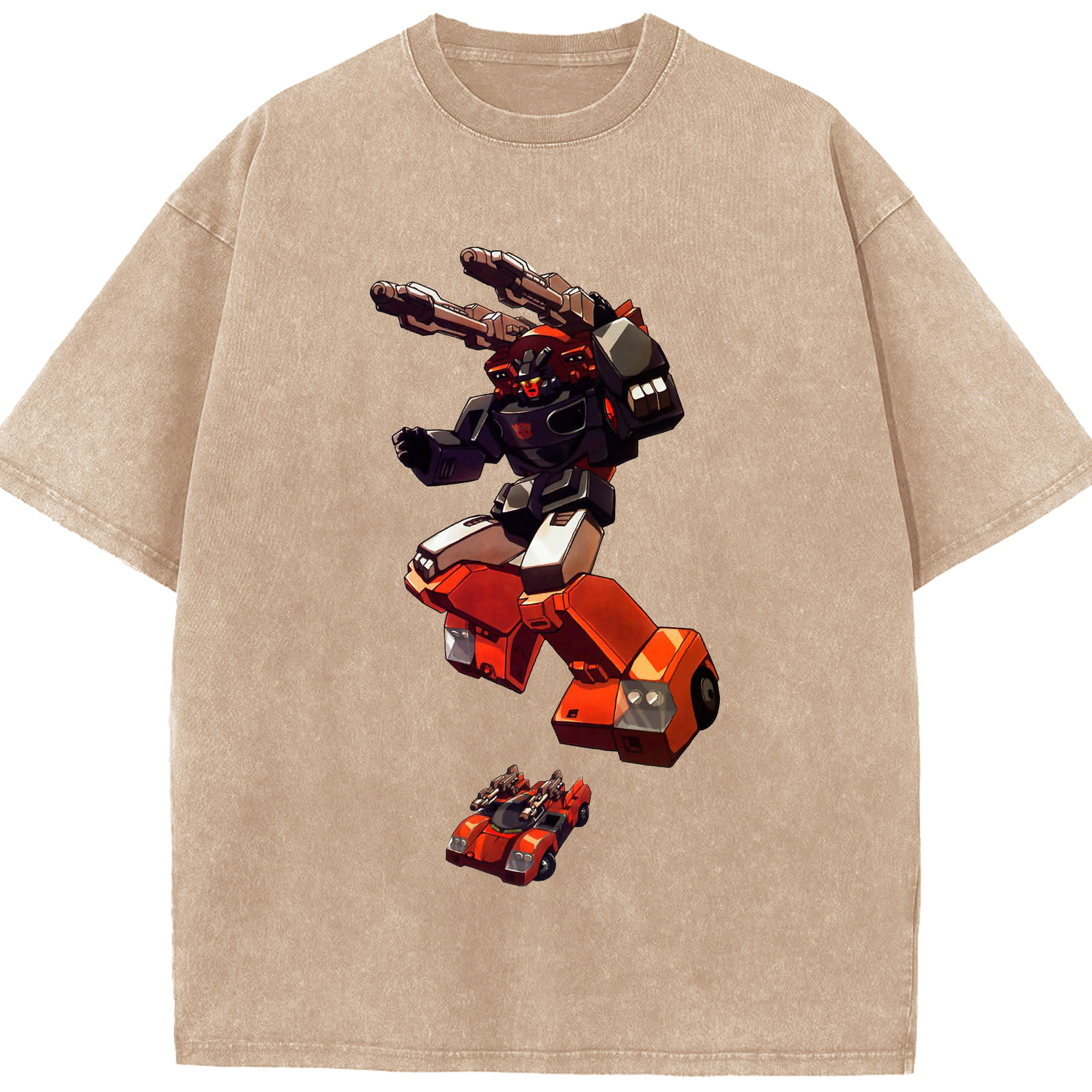 （画像用）  綿100% ヴィンテージ風 半袖Tシャツ（フロントプリント）