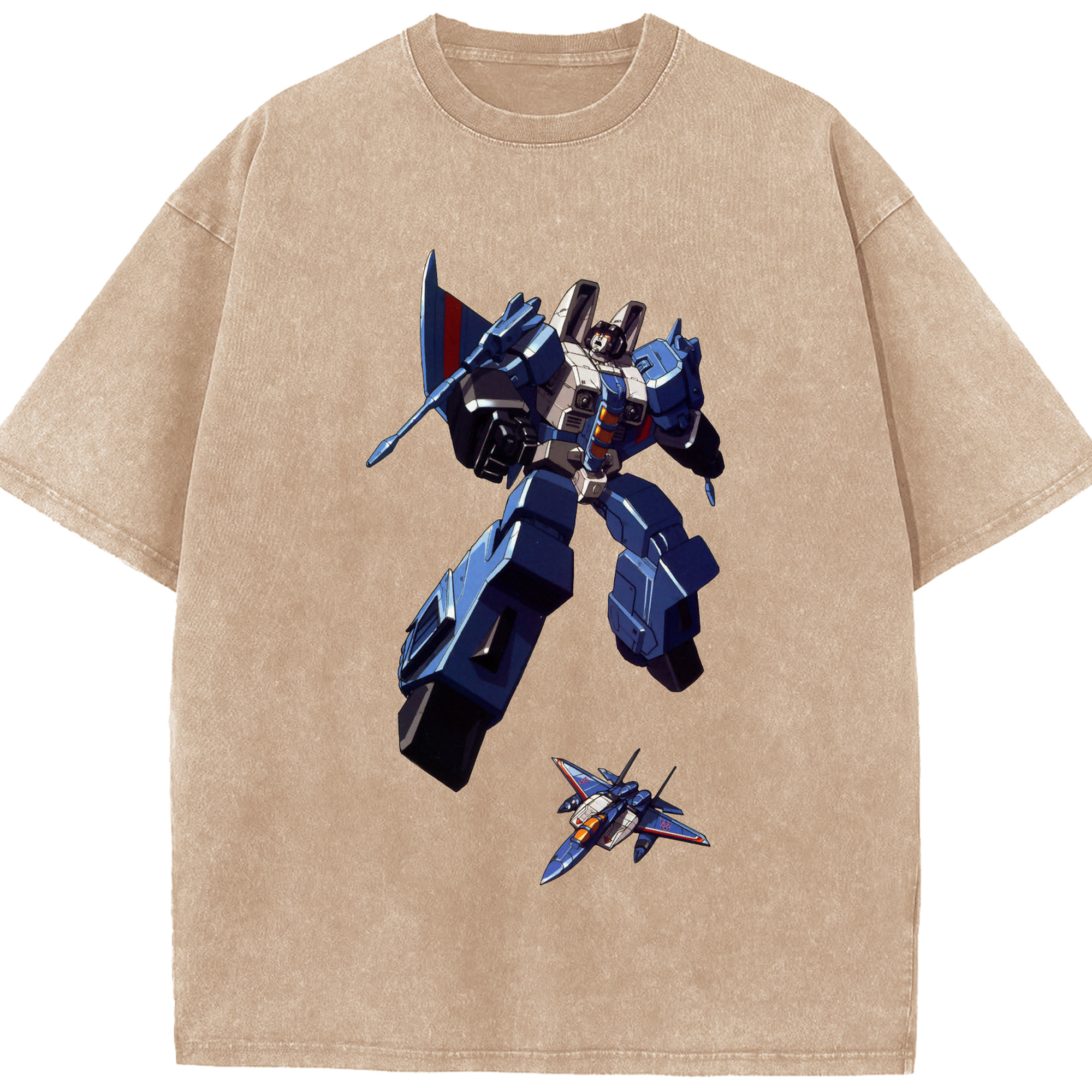 （画像用）  綿100% ヴィンテージ風 半袖Tシャツ（フロントプリント）