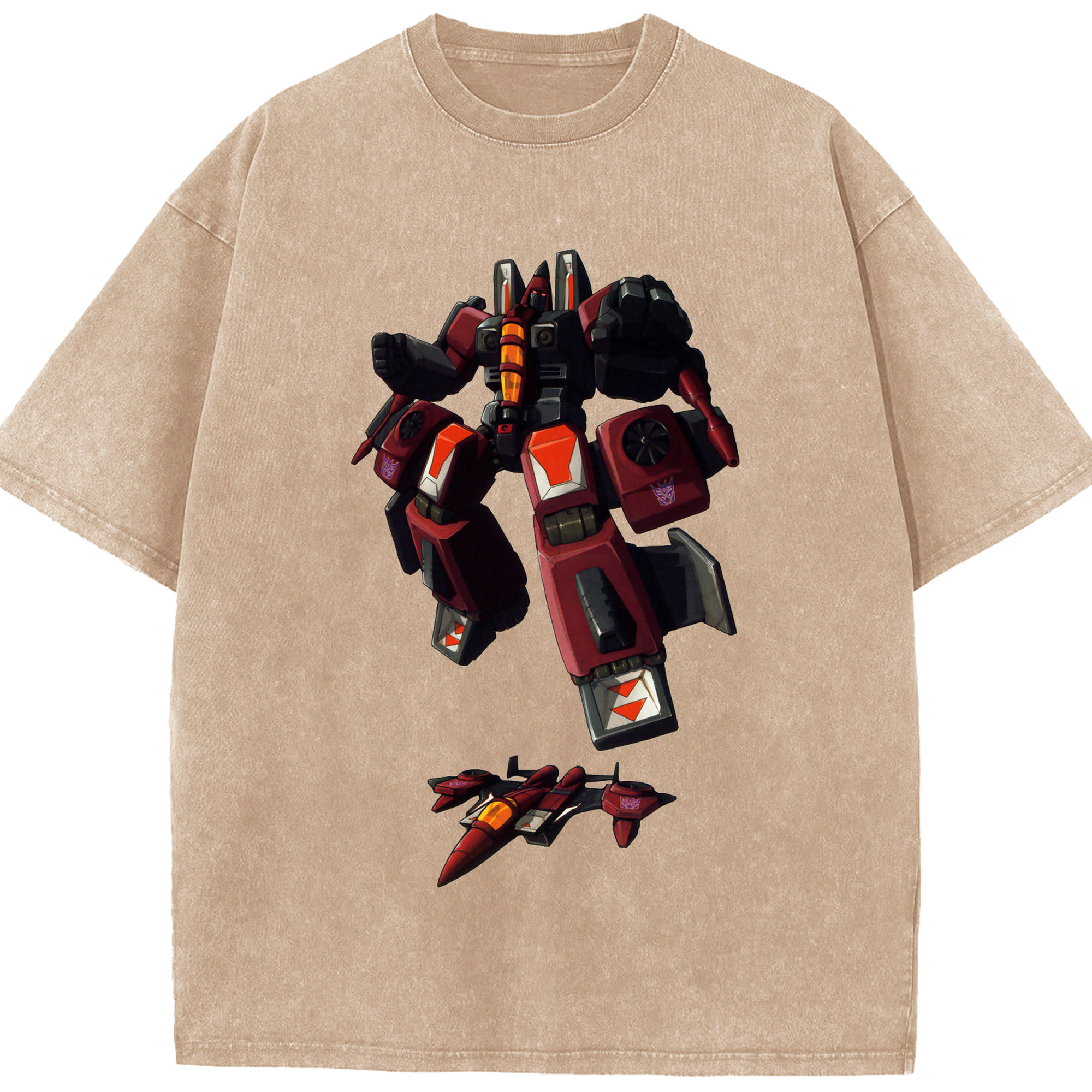 （画像用）  綿100% ヴィンテージ風 半袖Tシャツ（フロントプリント）