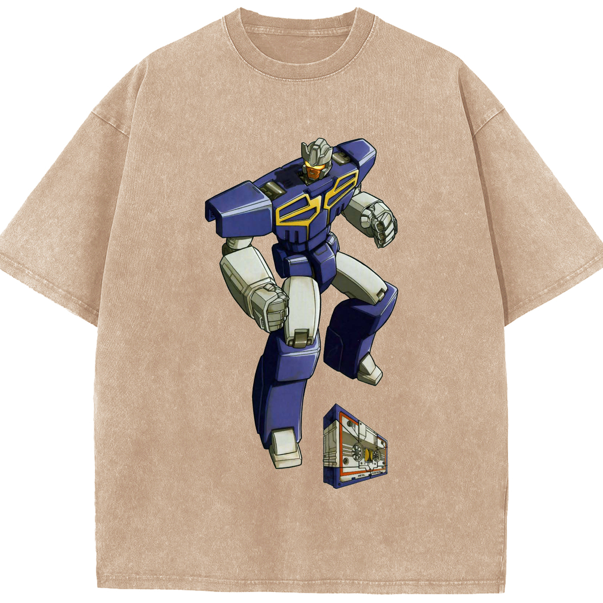 （画像用）  綿100% ヴィンテージ風 半袖Tシャツ（フロントプリント）