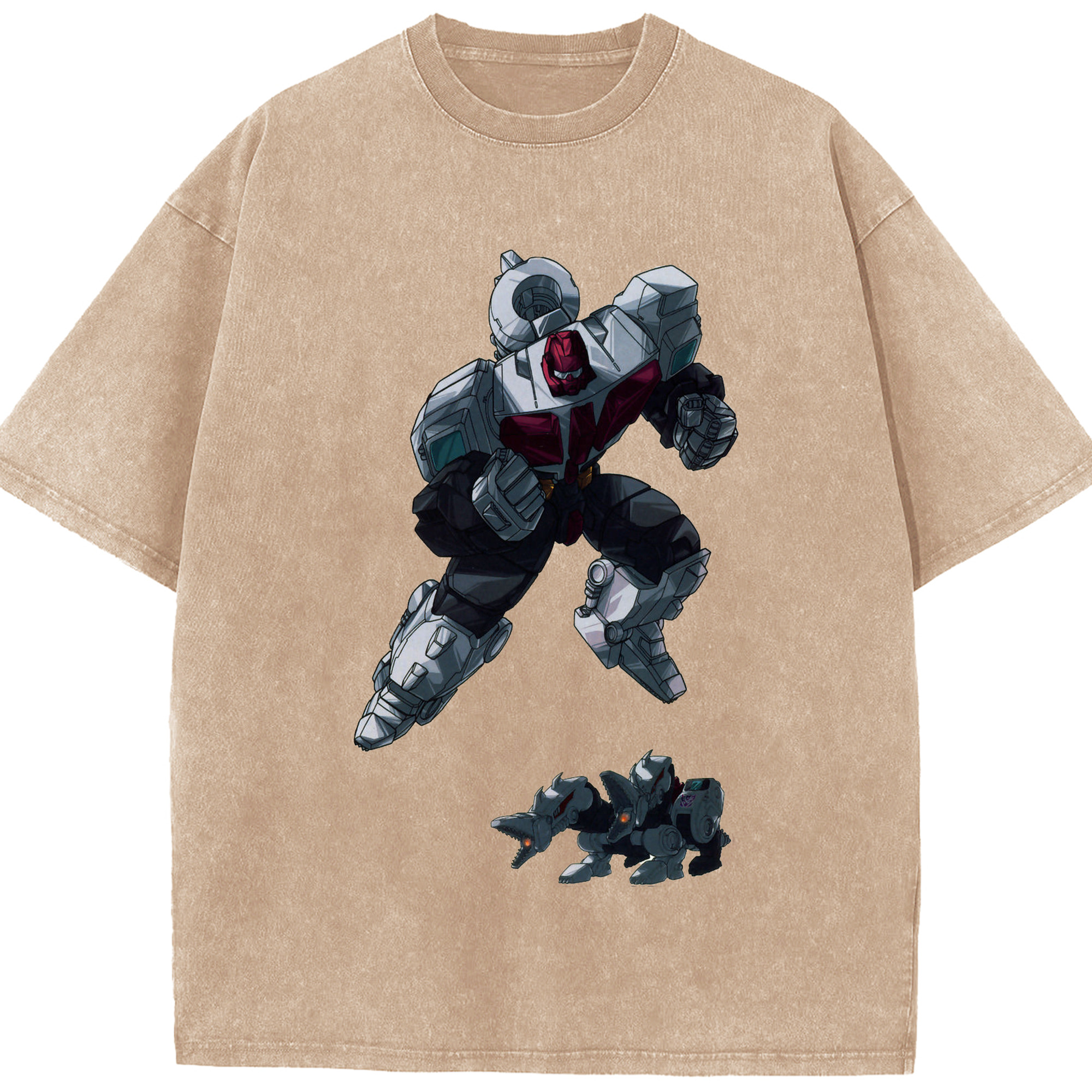 （画像用）  綿100% ヴィンテージ風 半袖Tシャツ（フロントプリント）