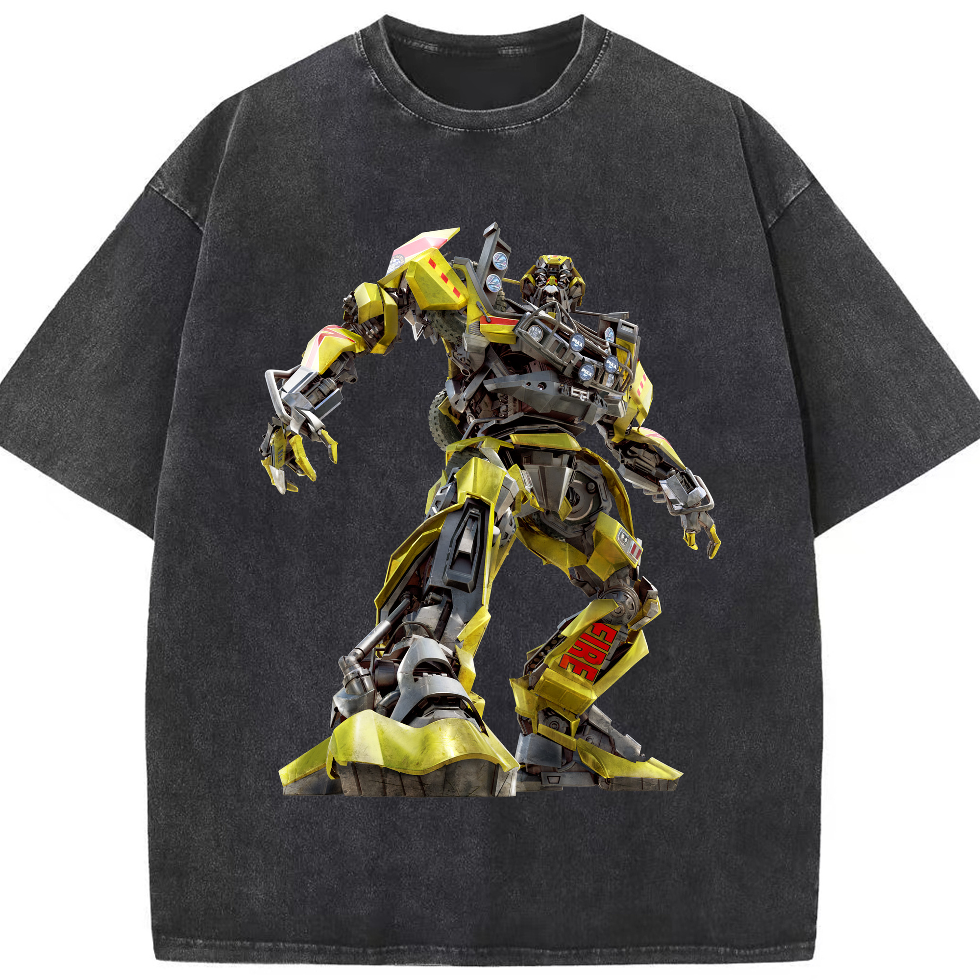 （画像用）  綿100% ヴィンテージ風 半袖Tシャツ（フロントプリント）