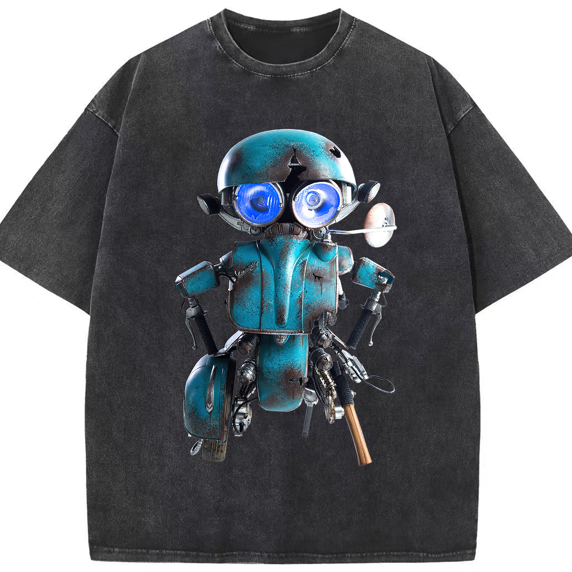 （画像用）  綿100% ヴィンテージ風 半袖Tシャツ（フロントプリント）